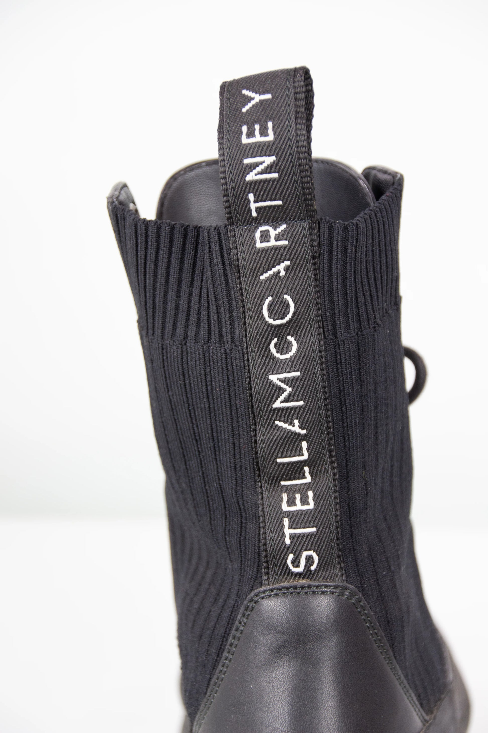 Black trace combat boots