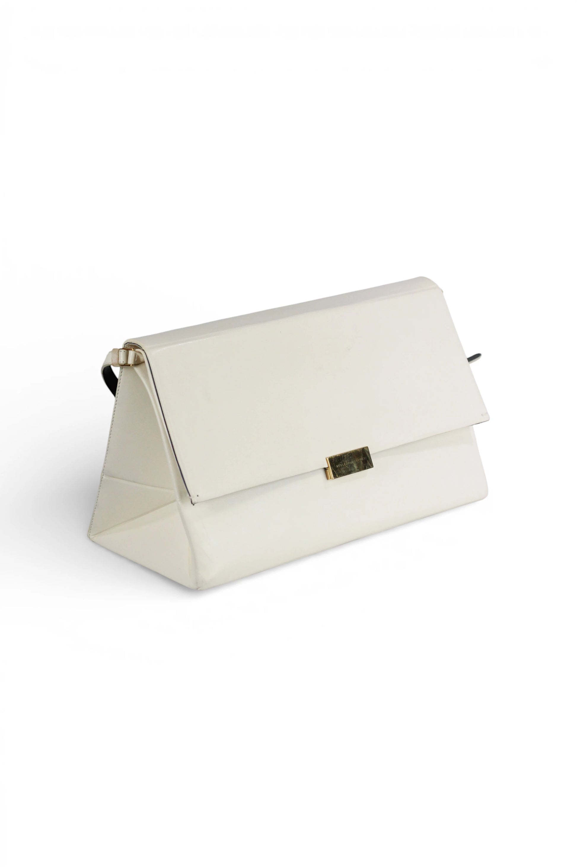 White Vegan Leather Envelope Shoulder Bag FW2013