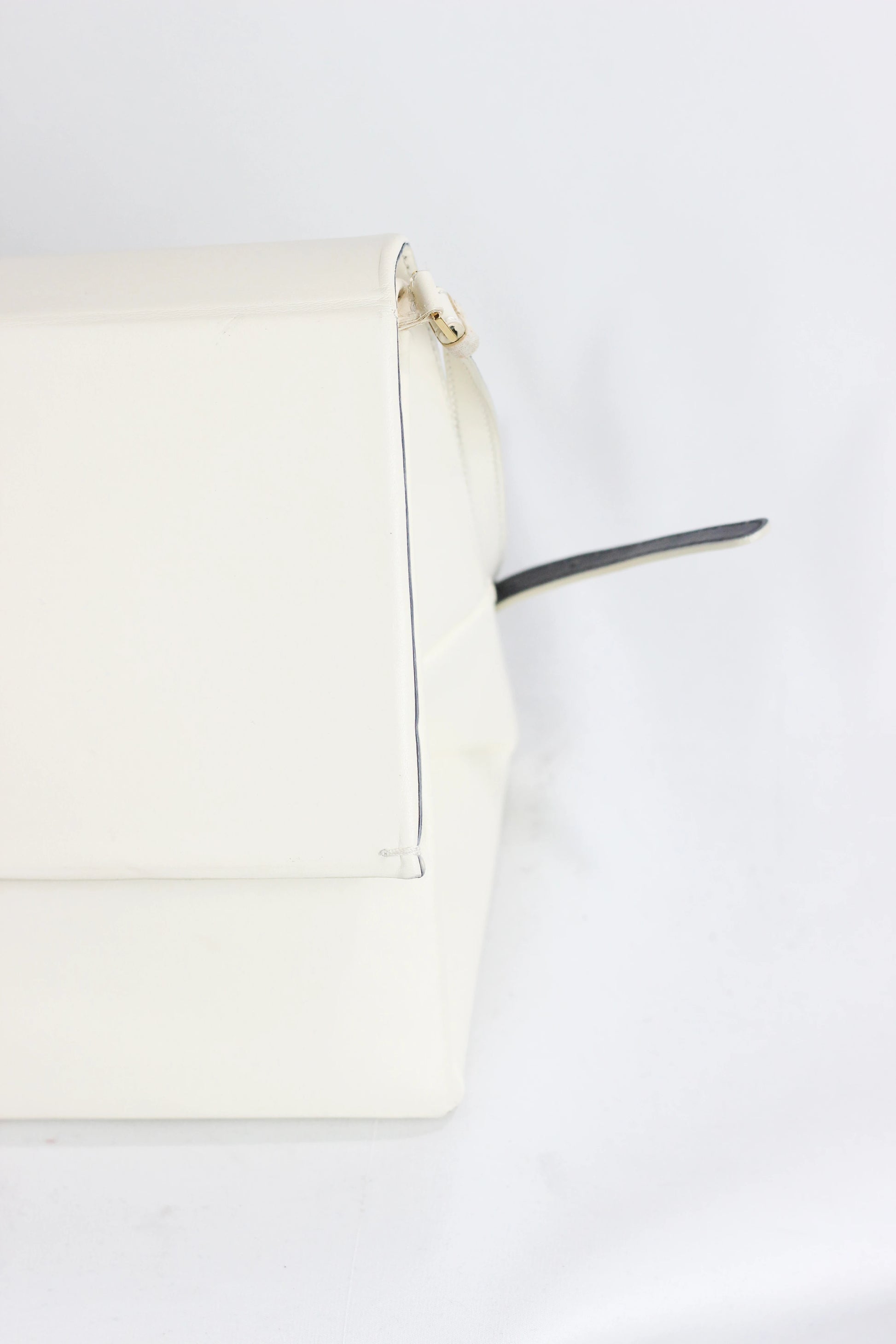 White Vegan Leather Envelope Shoulder Bag FW2013