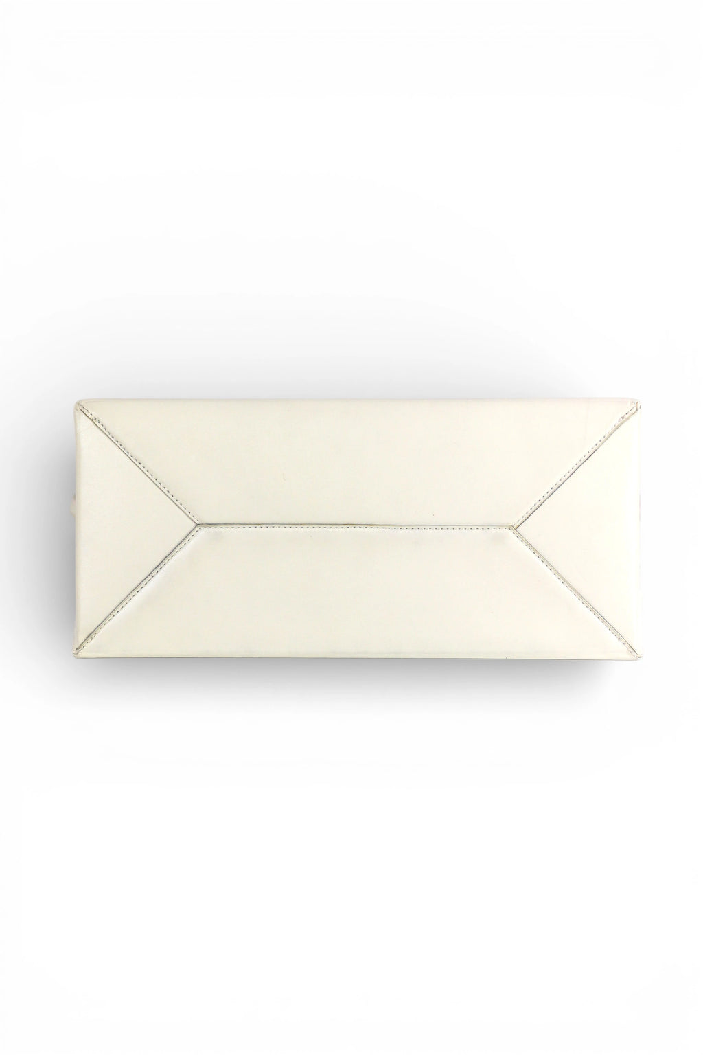 White Vegan Leather Envelope Shoulder Bag FW2013