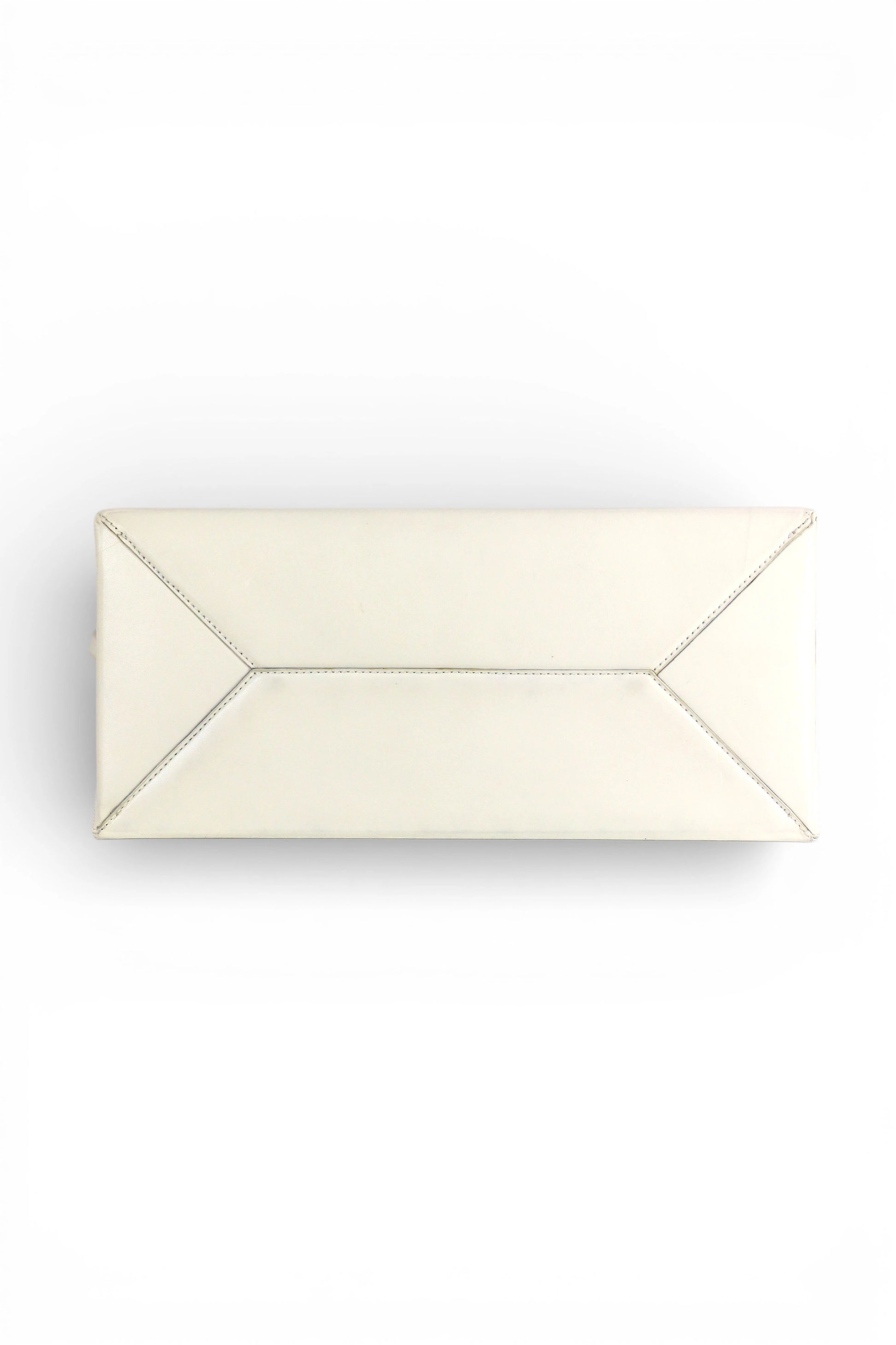 White Vegan Leather Envelope Shoulder Bag FW2013