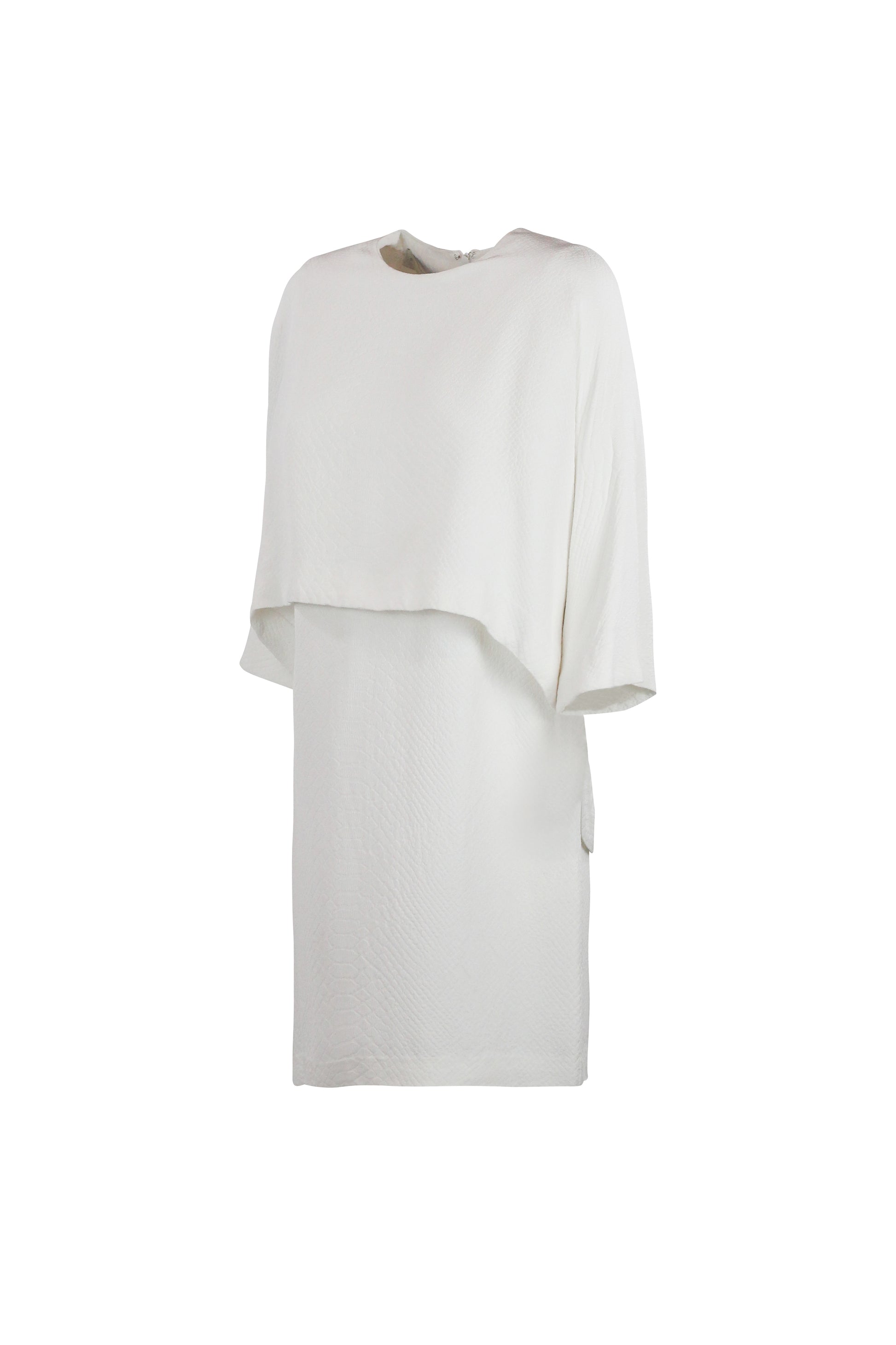 Cape-Detail Pencil Dress