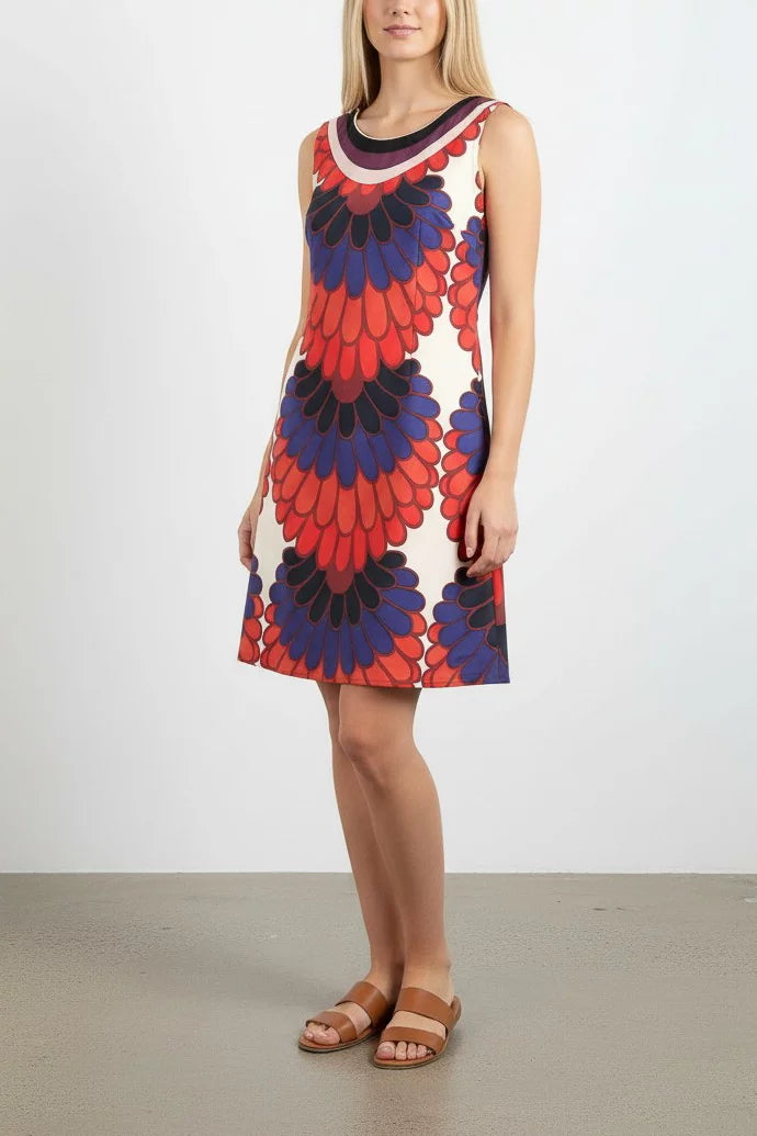 Graphic Floral Cotton Shift Dress SS2005