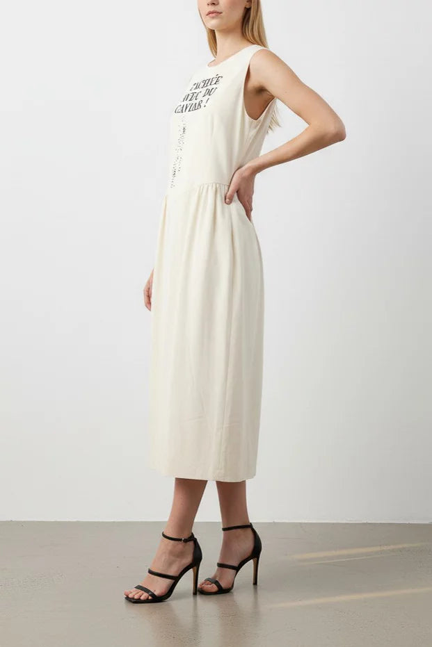 Tachée Avec Du Caviar!" Midi Dress