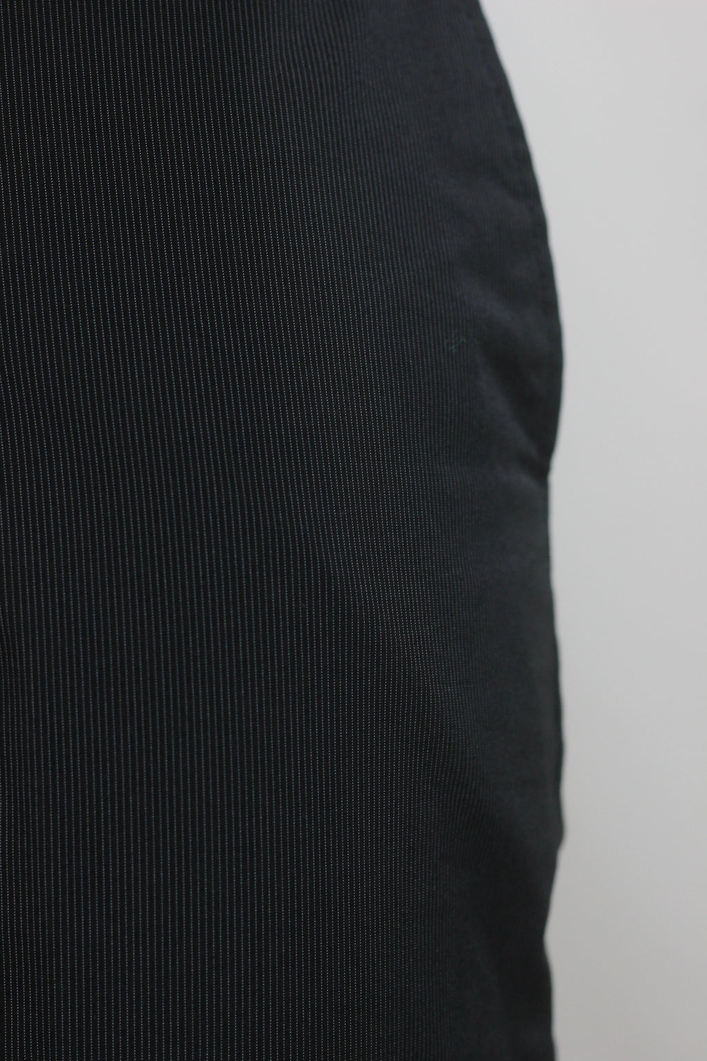 Black Micro-Pinstriped Trousers