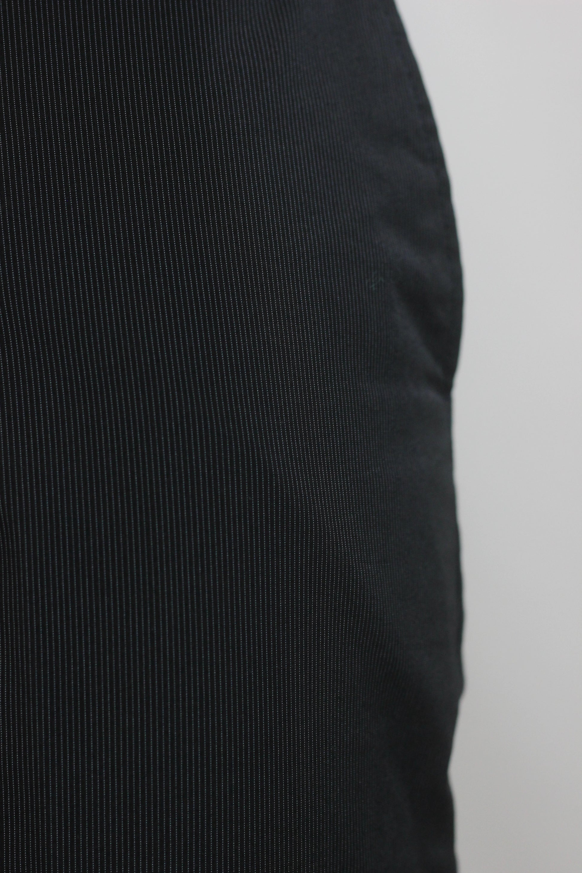 Black Micro-Pinstriped Trousers