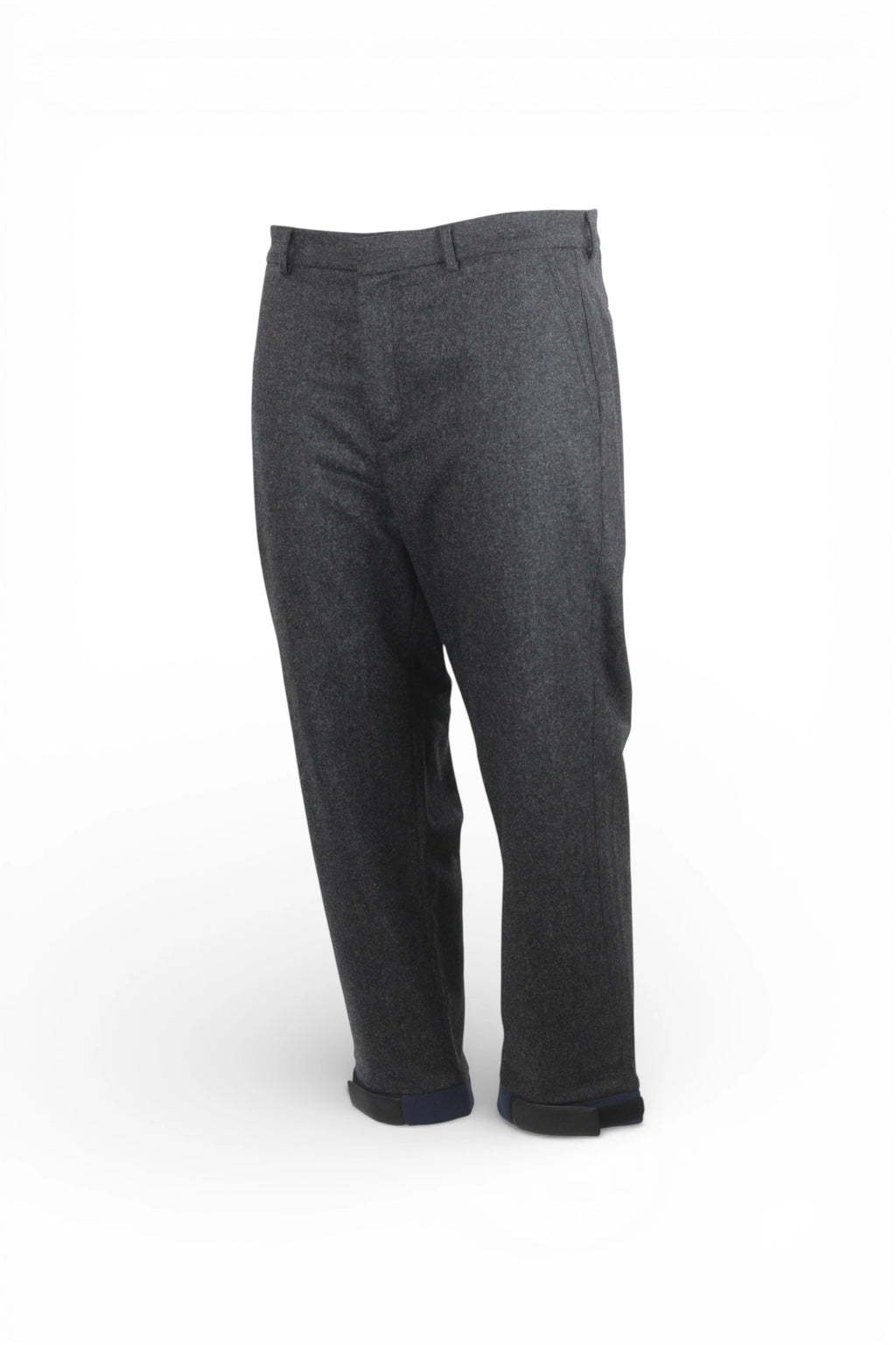 Wool Trousers with Neoprene Cuff Detail