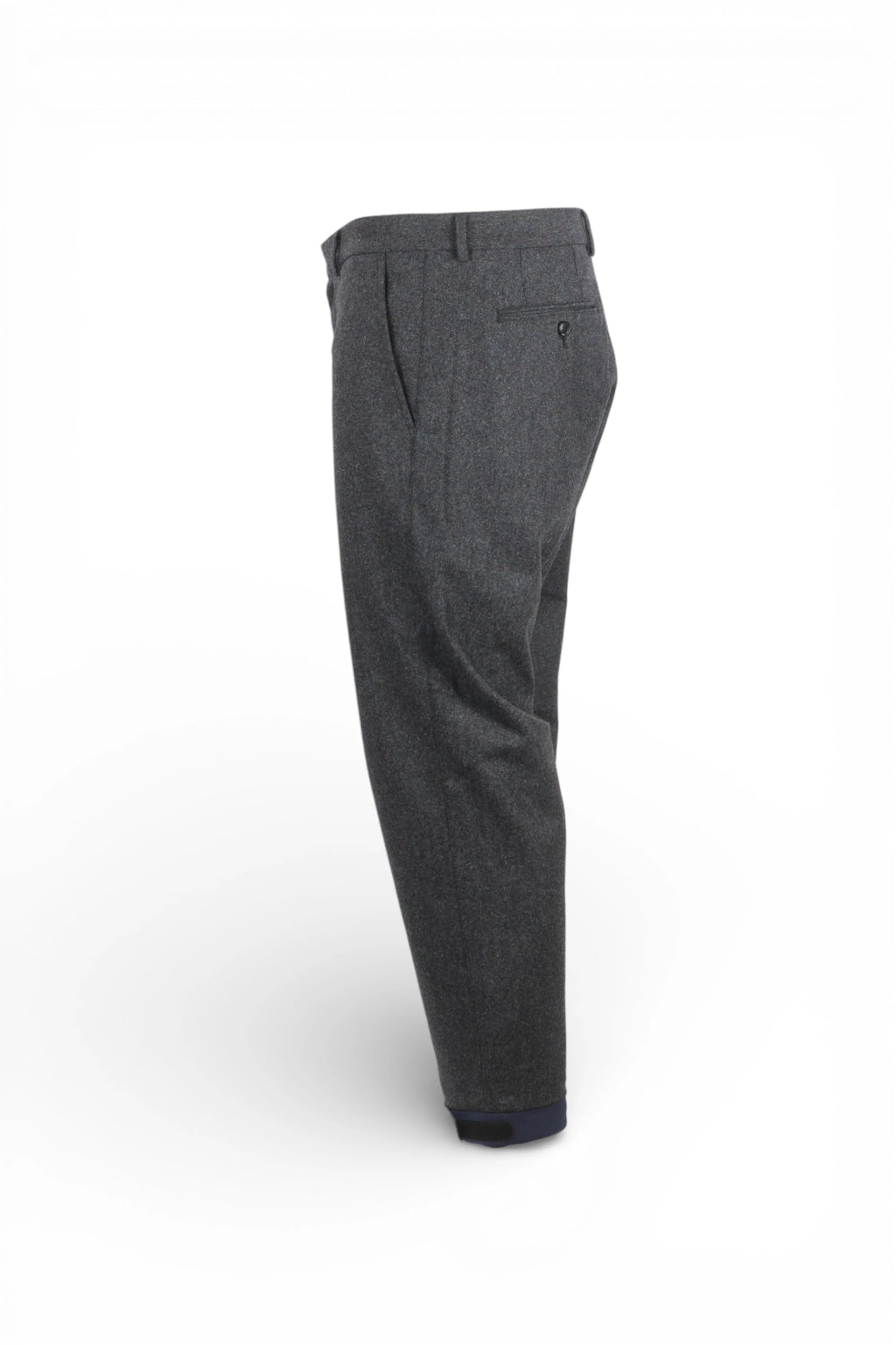 Wool Trousers with Neoprene Cuff Detail