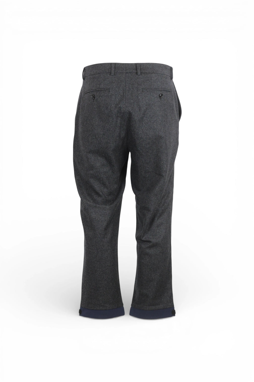 Wool Trousers with Neoprene Cuff Detail