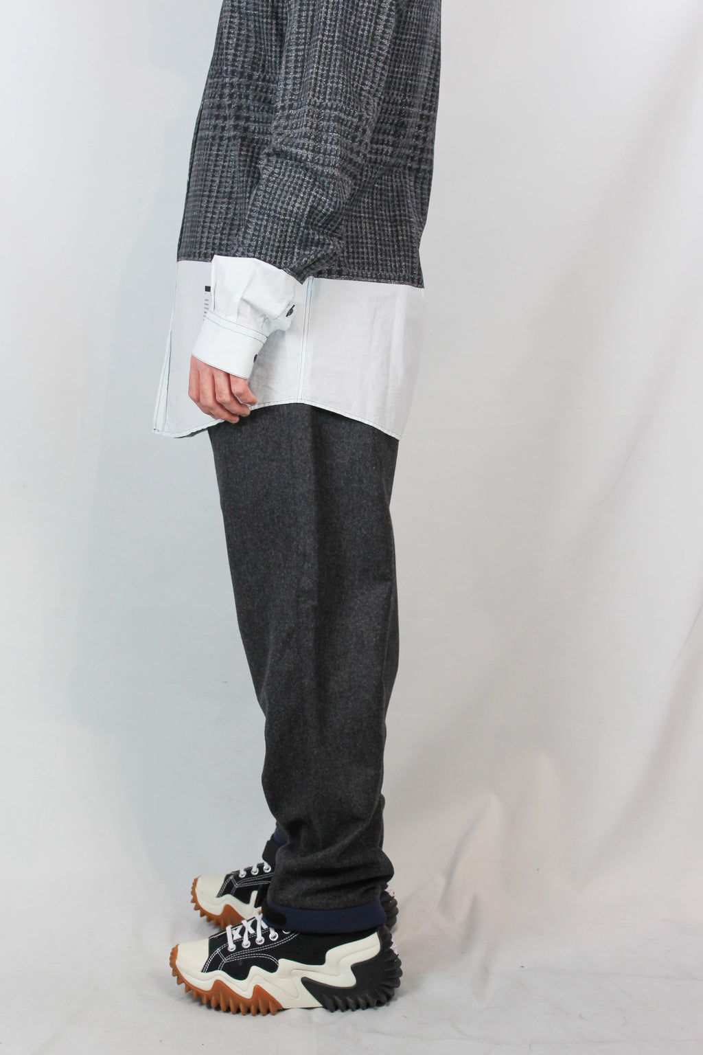 Wool Trousers with Neoprene Cuff Detail