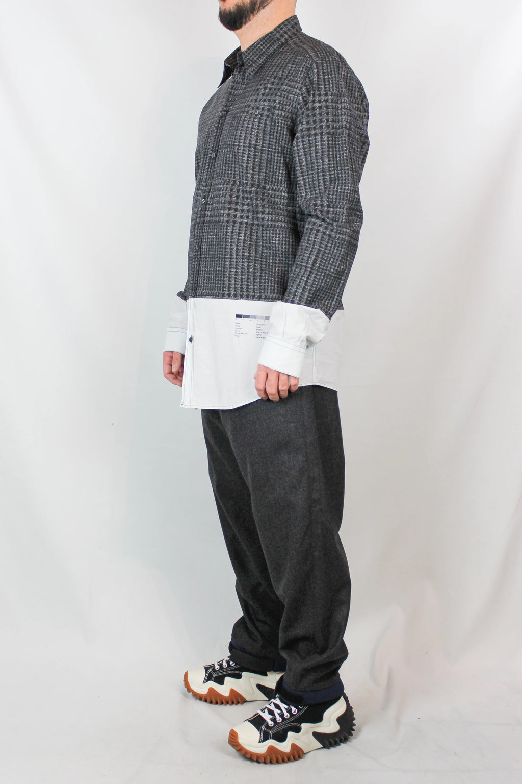 Wool Trousers with Neoprene Cuff Detail