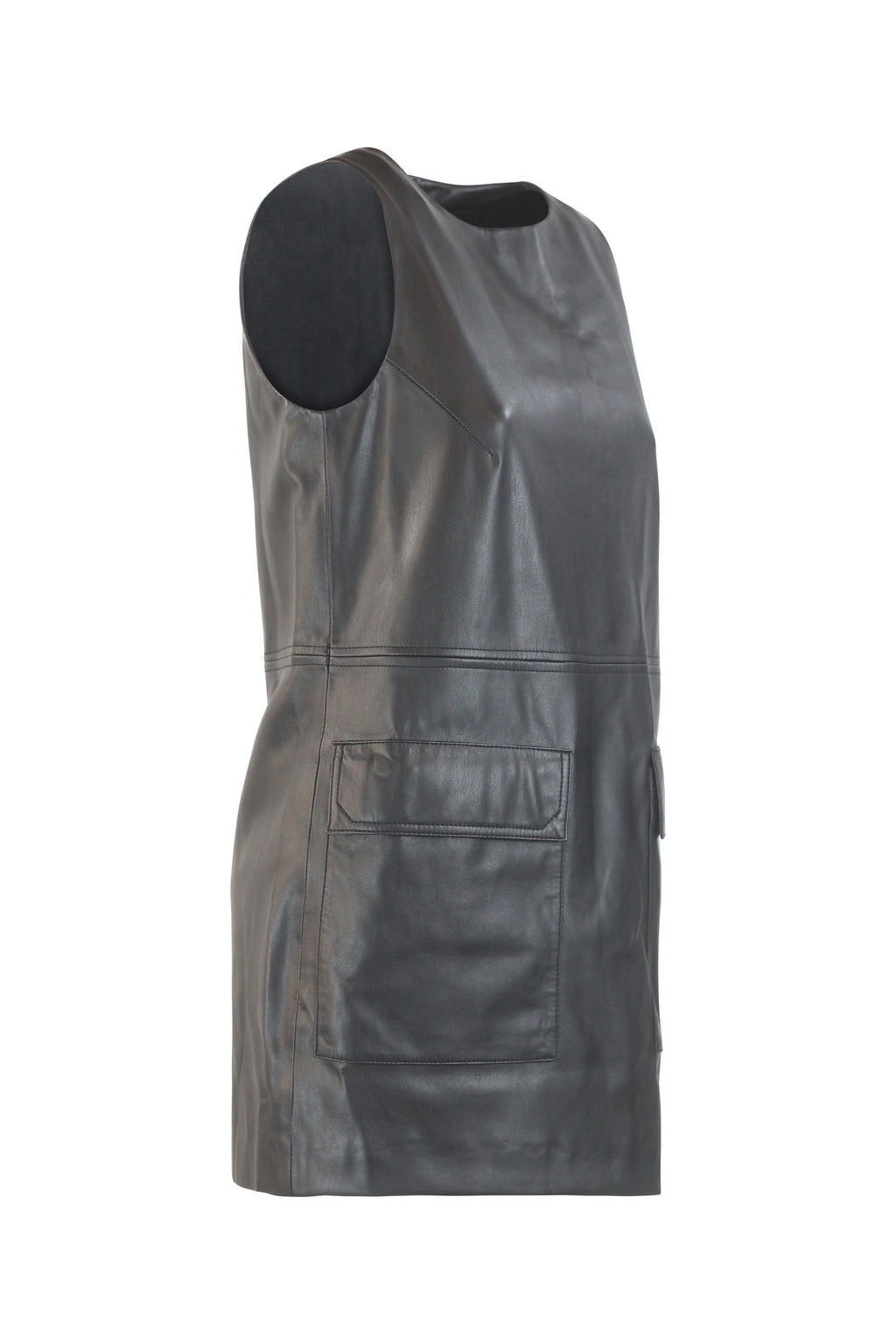 Sleeveless Mini Dress with Front Pockets