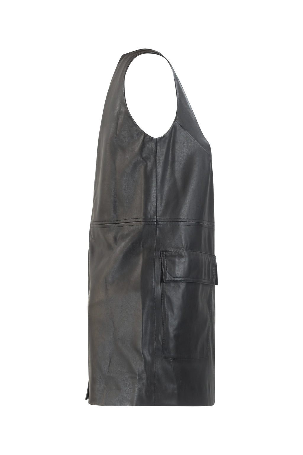 Sleeveless Mini Dress with Front Pockets