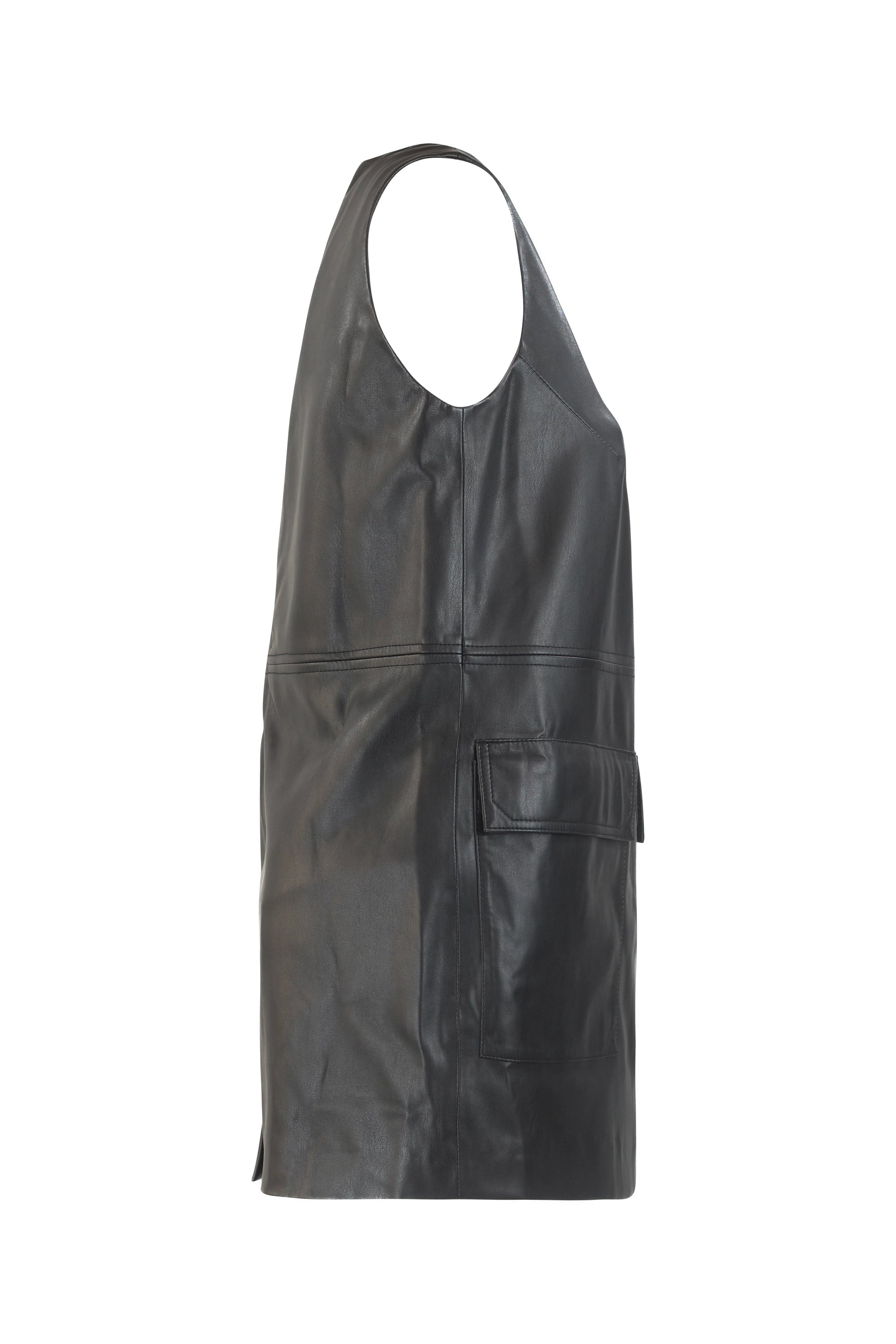 Sleeveless Mini Dress with Front Pockets