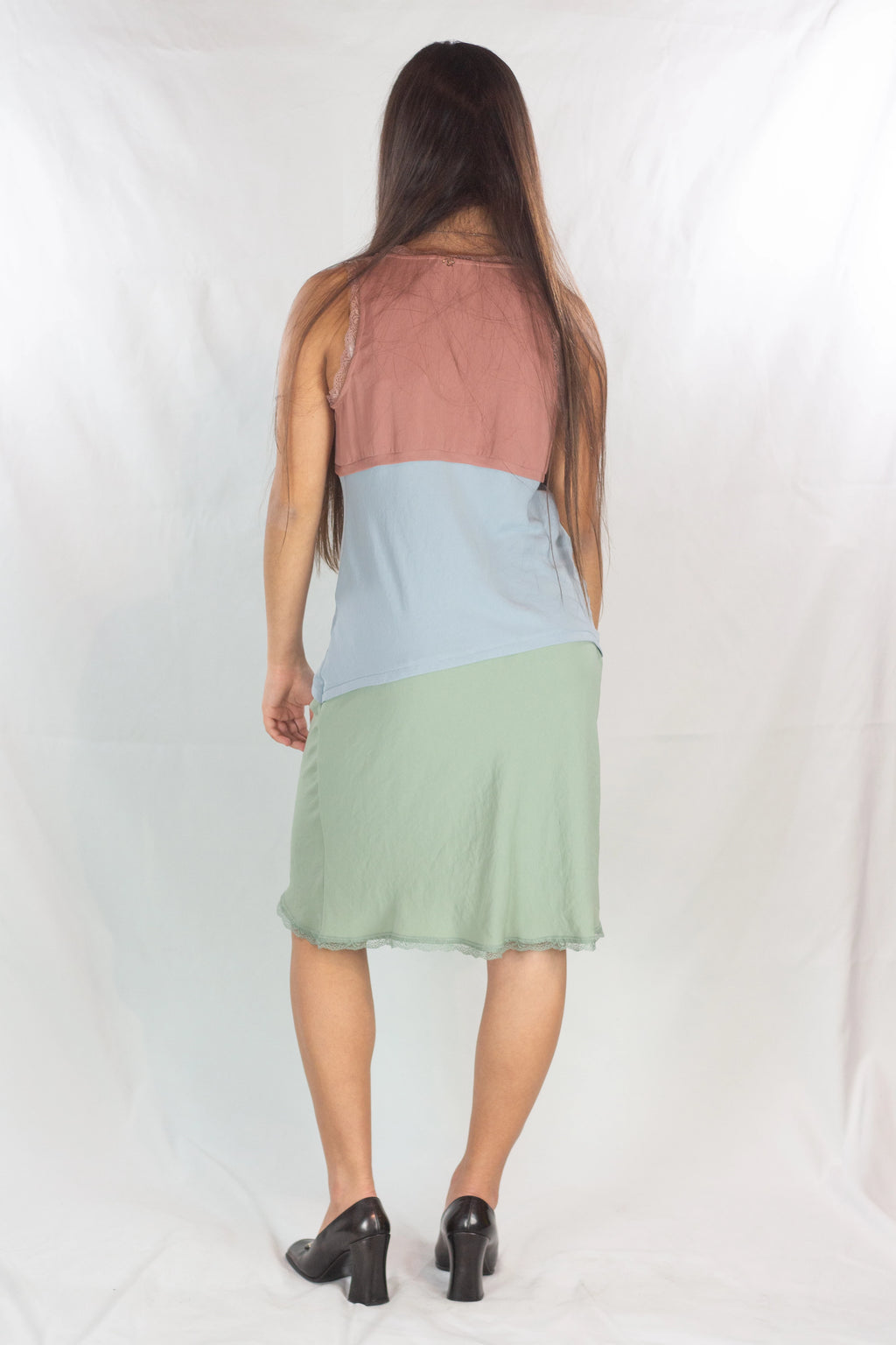 Pastel Sleeveless V-Neck Dress