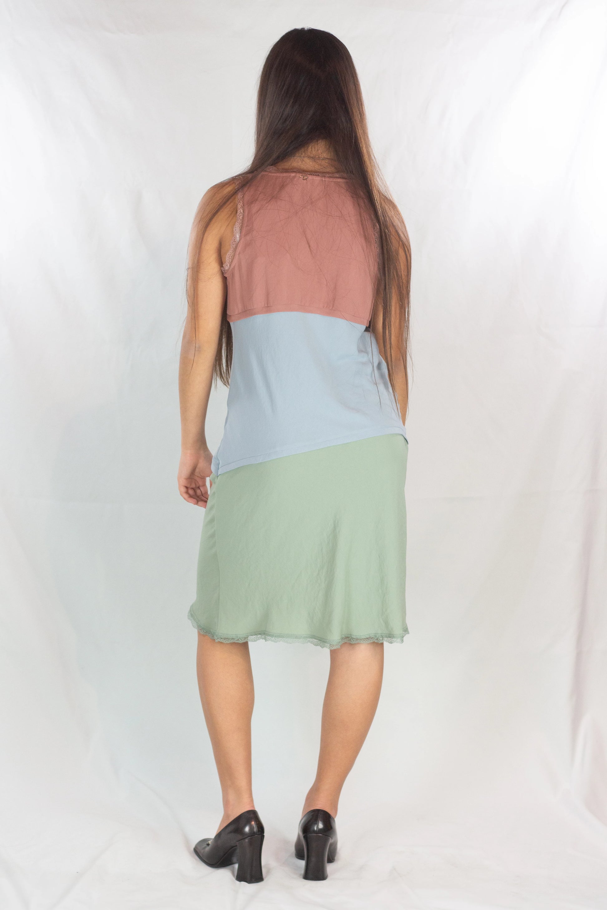 Pastel Sleeveless V-Neck Dress