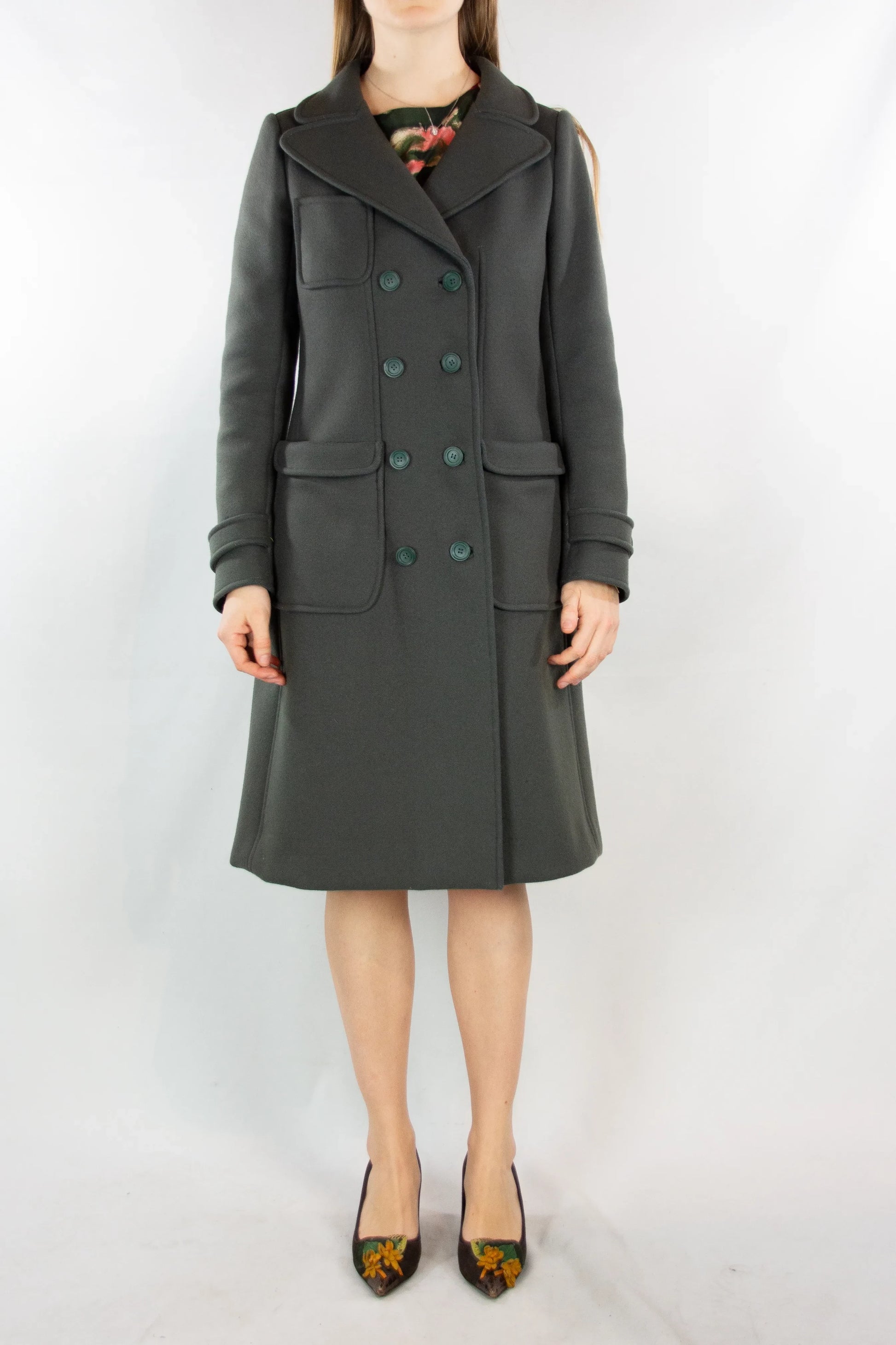 Military Green Structured Coat