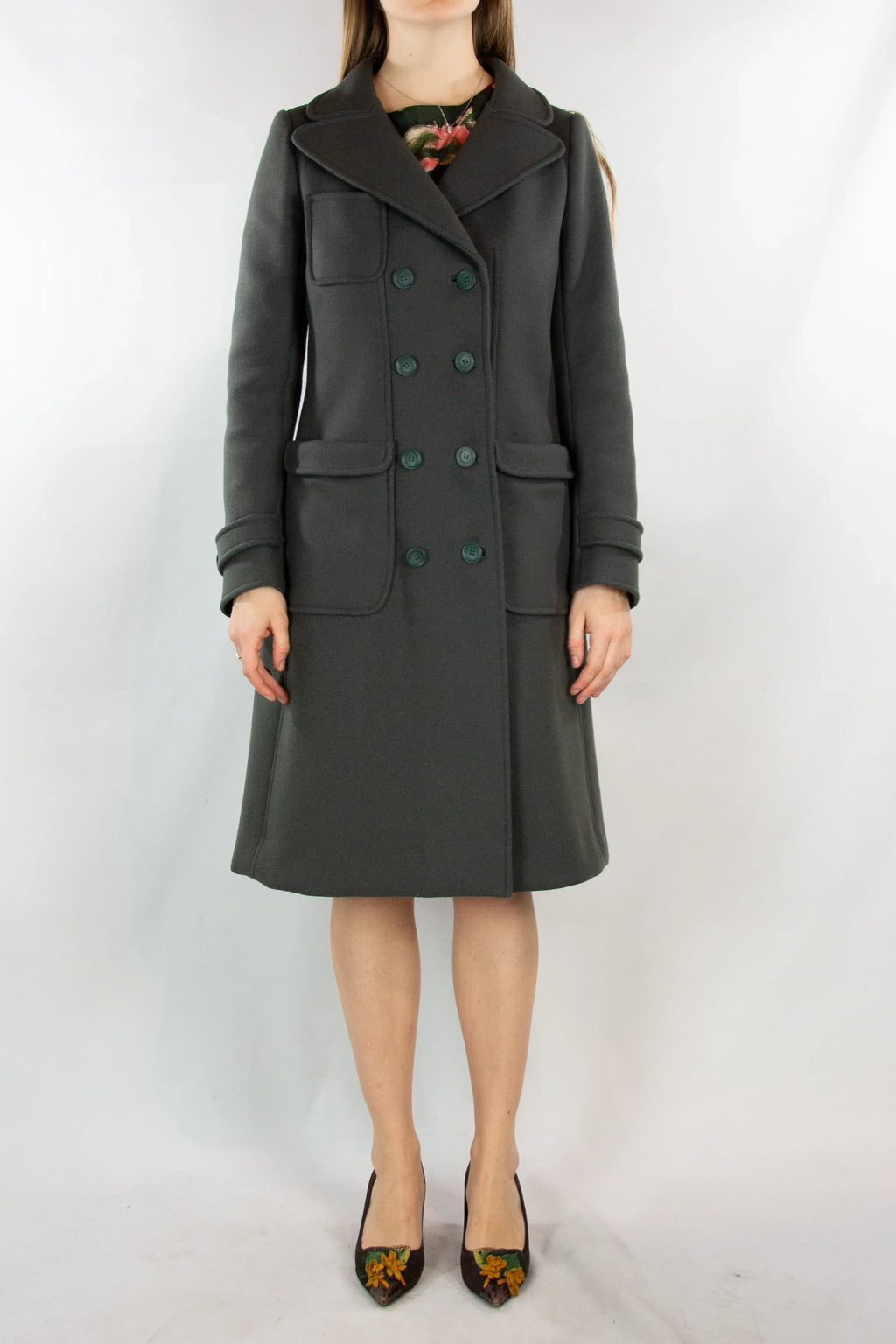 Military Green Structured Coat