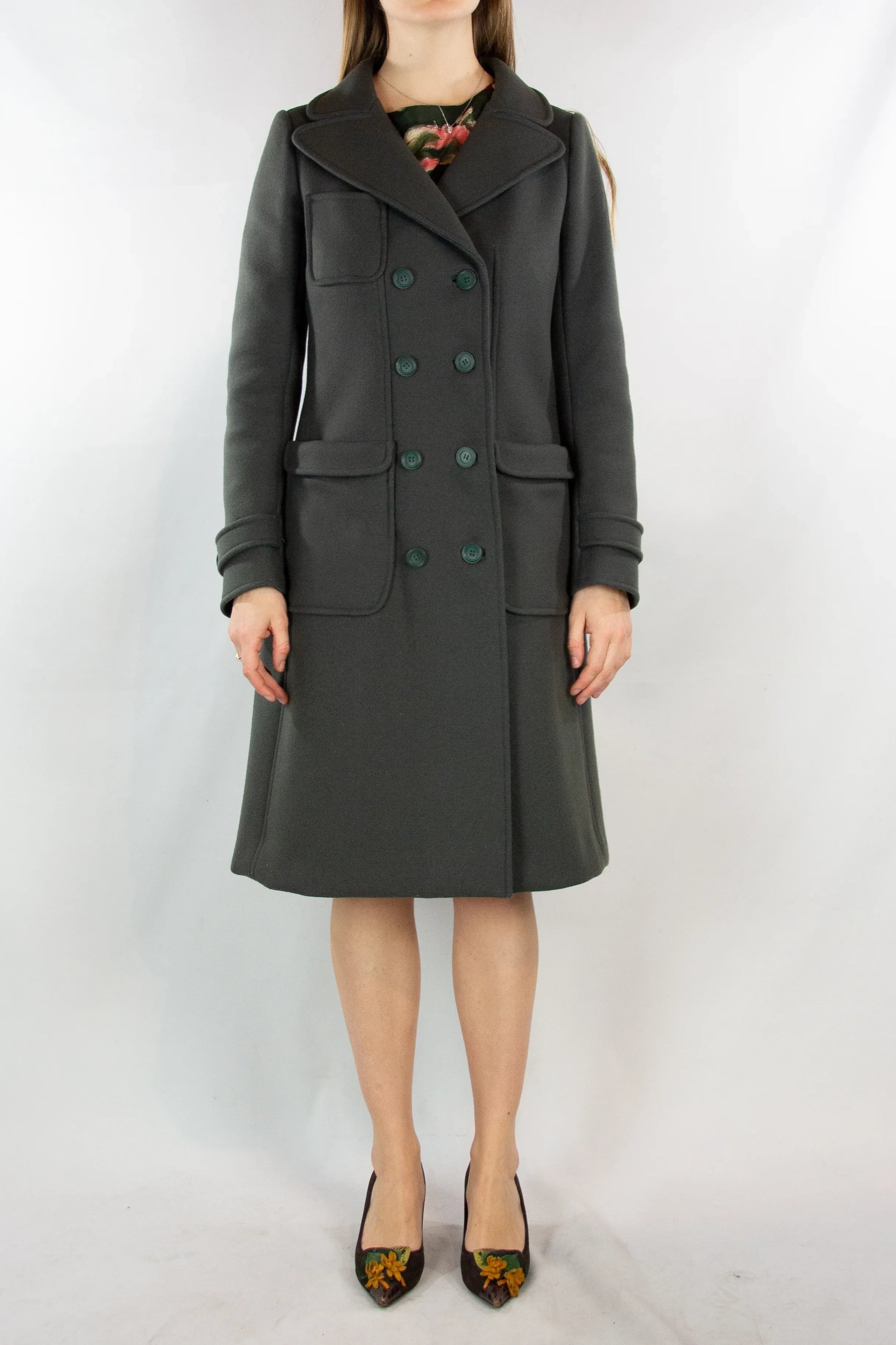 Military Green Structured Coat