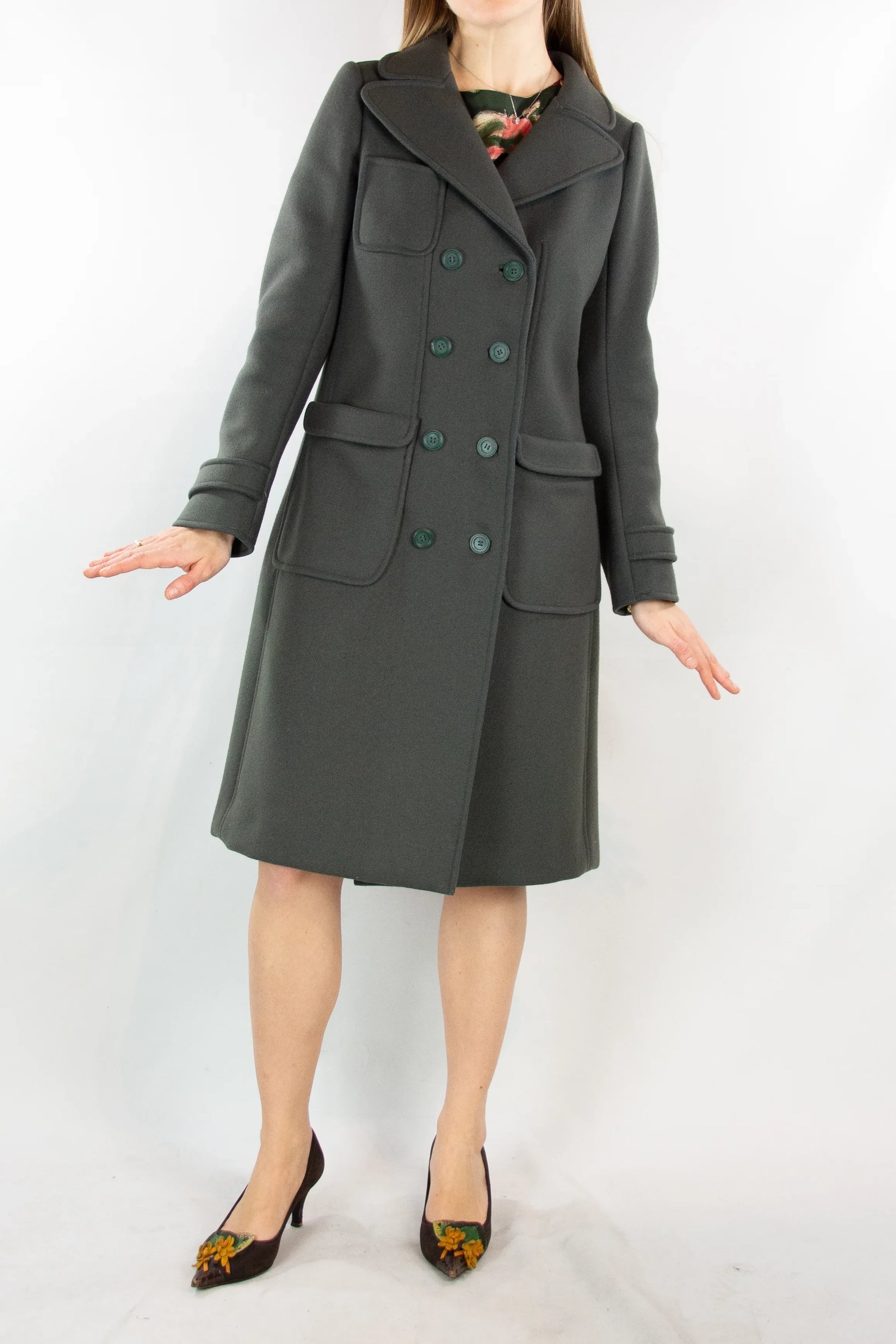 Military Green Structured Coat