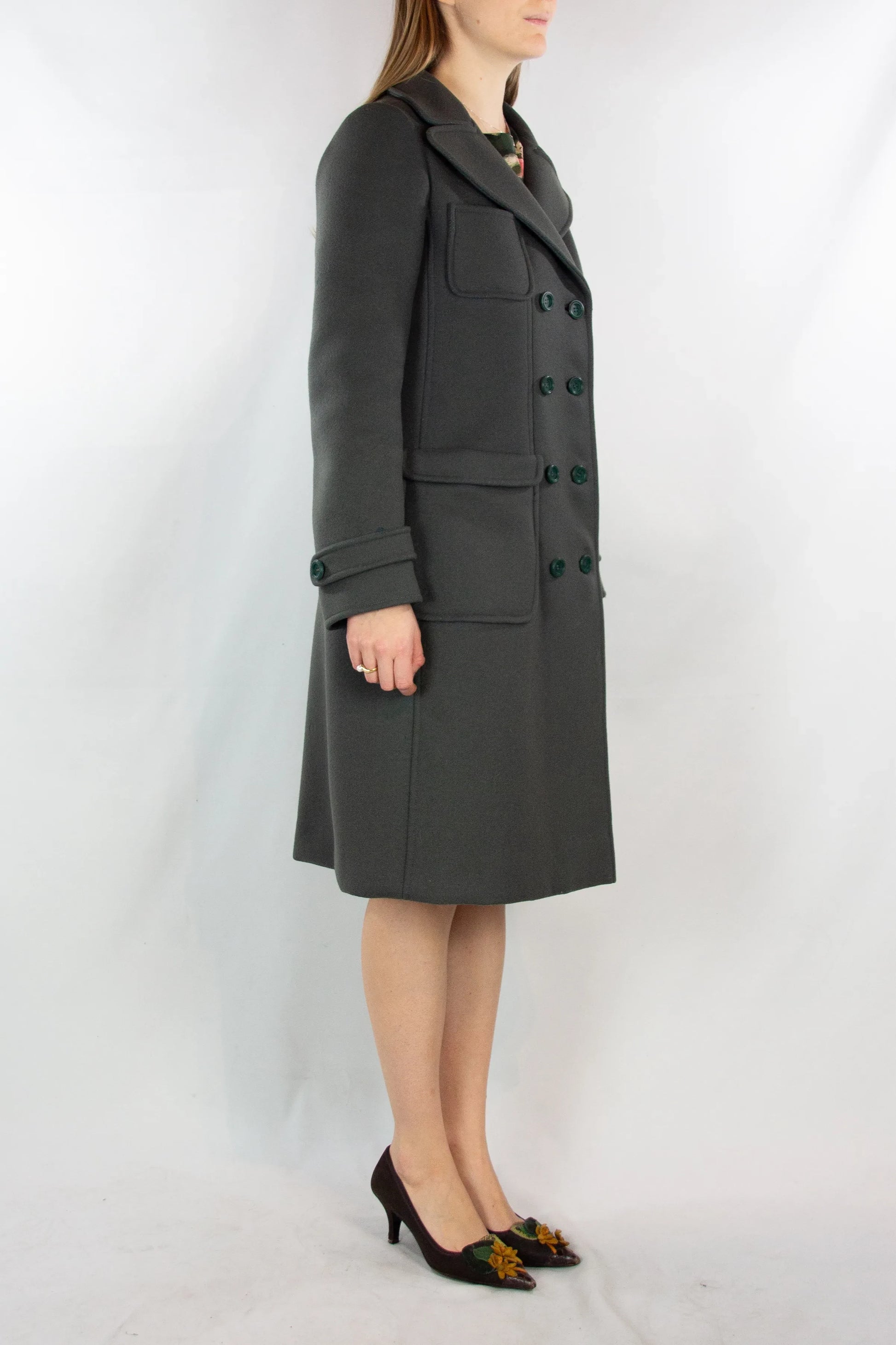 Military Green Structured Coat