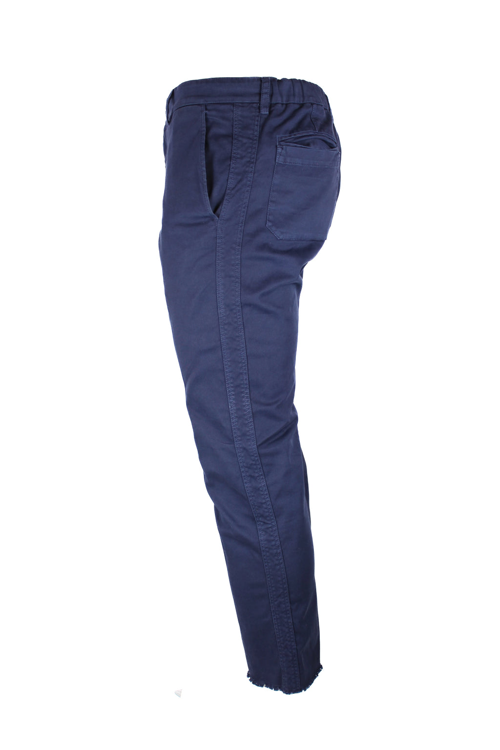 Blue Denim Trousers with Distressed Hem SS2017