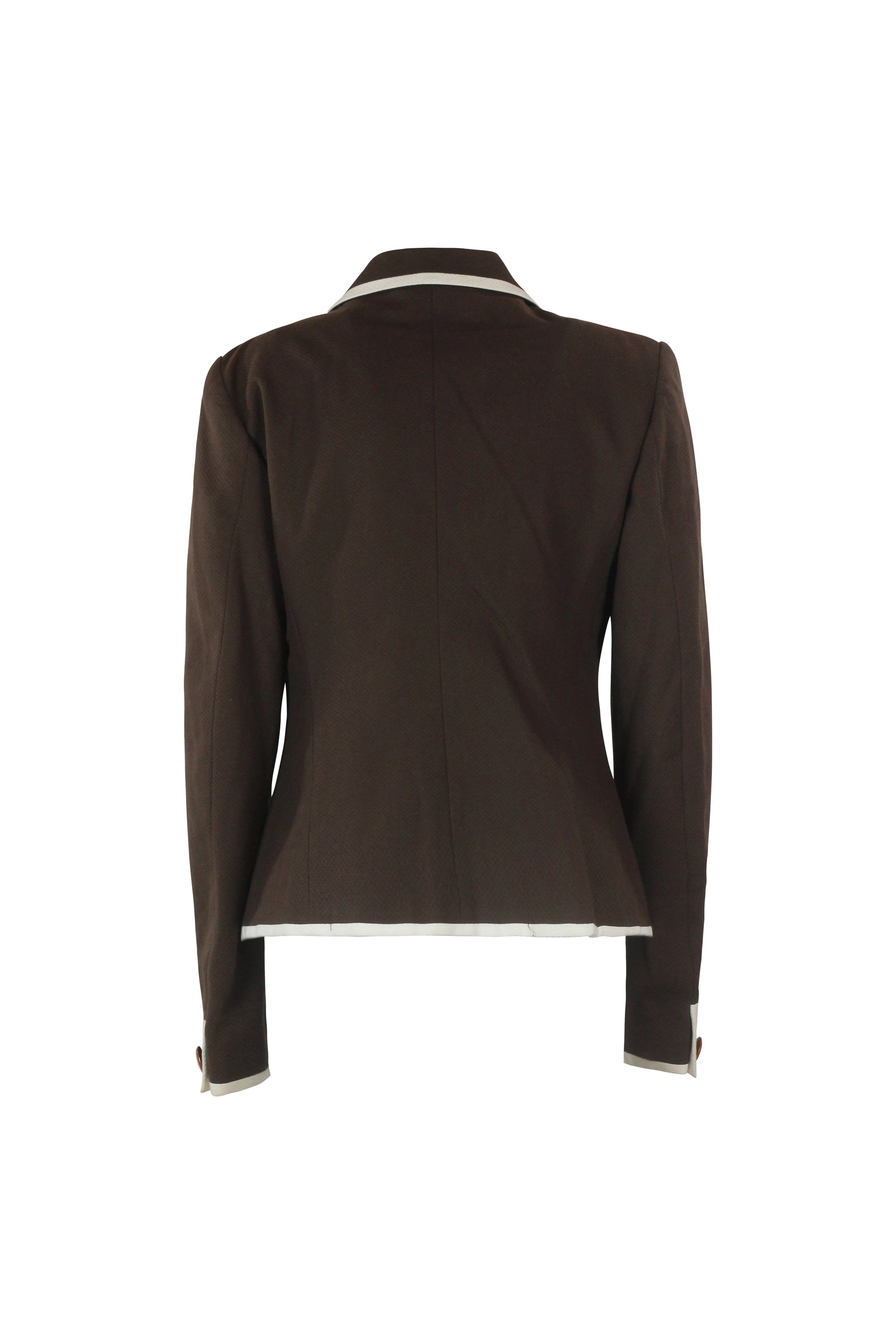 College-Style Blazer with White Trim