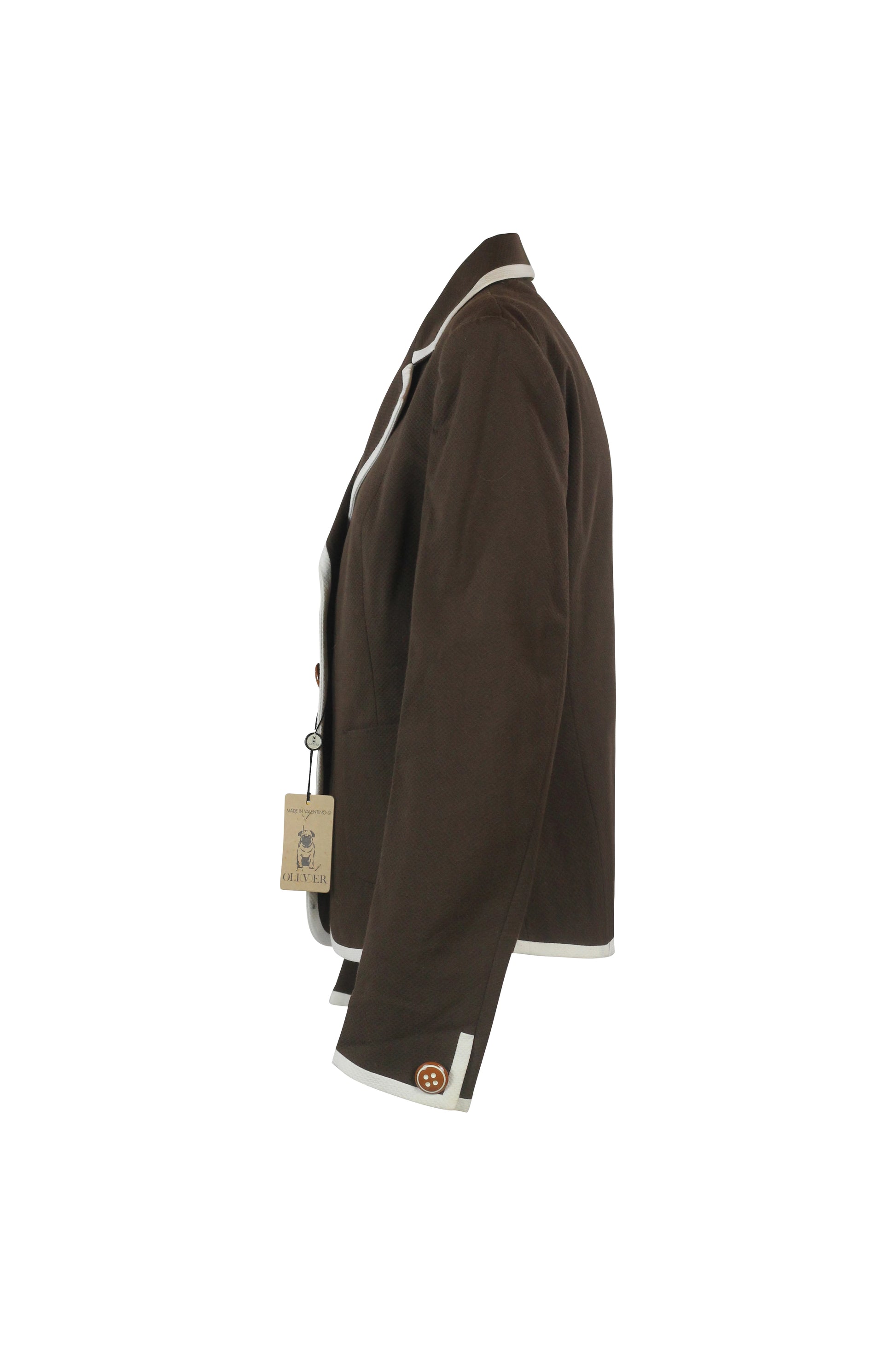 College-Style Blazer with White Trim