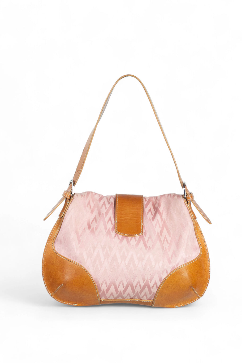 Pink Canvas Shoulder Bag with “Tout le V” Print