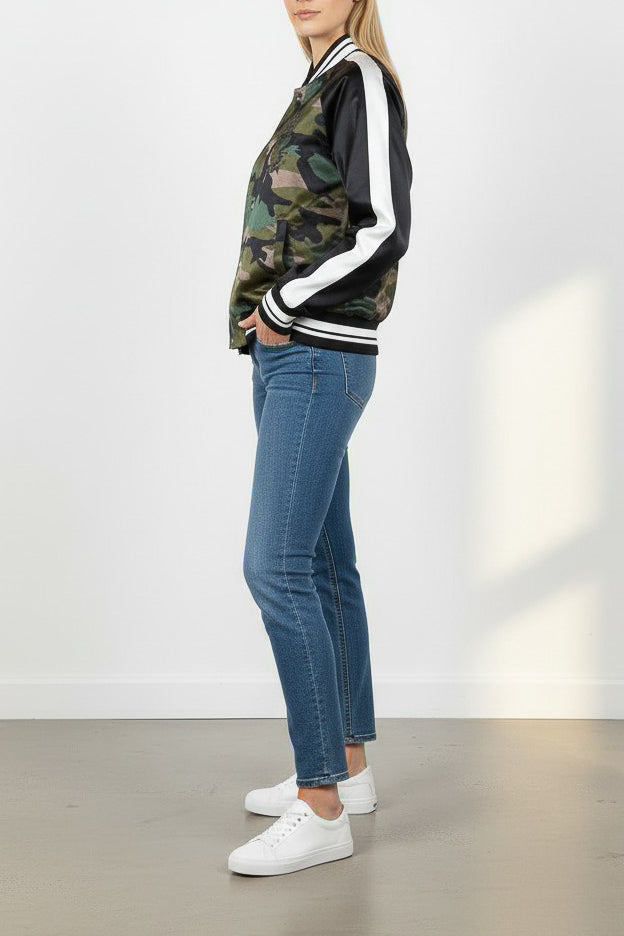 Camo Dragon Embroidery Bomber Jacket SS2016