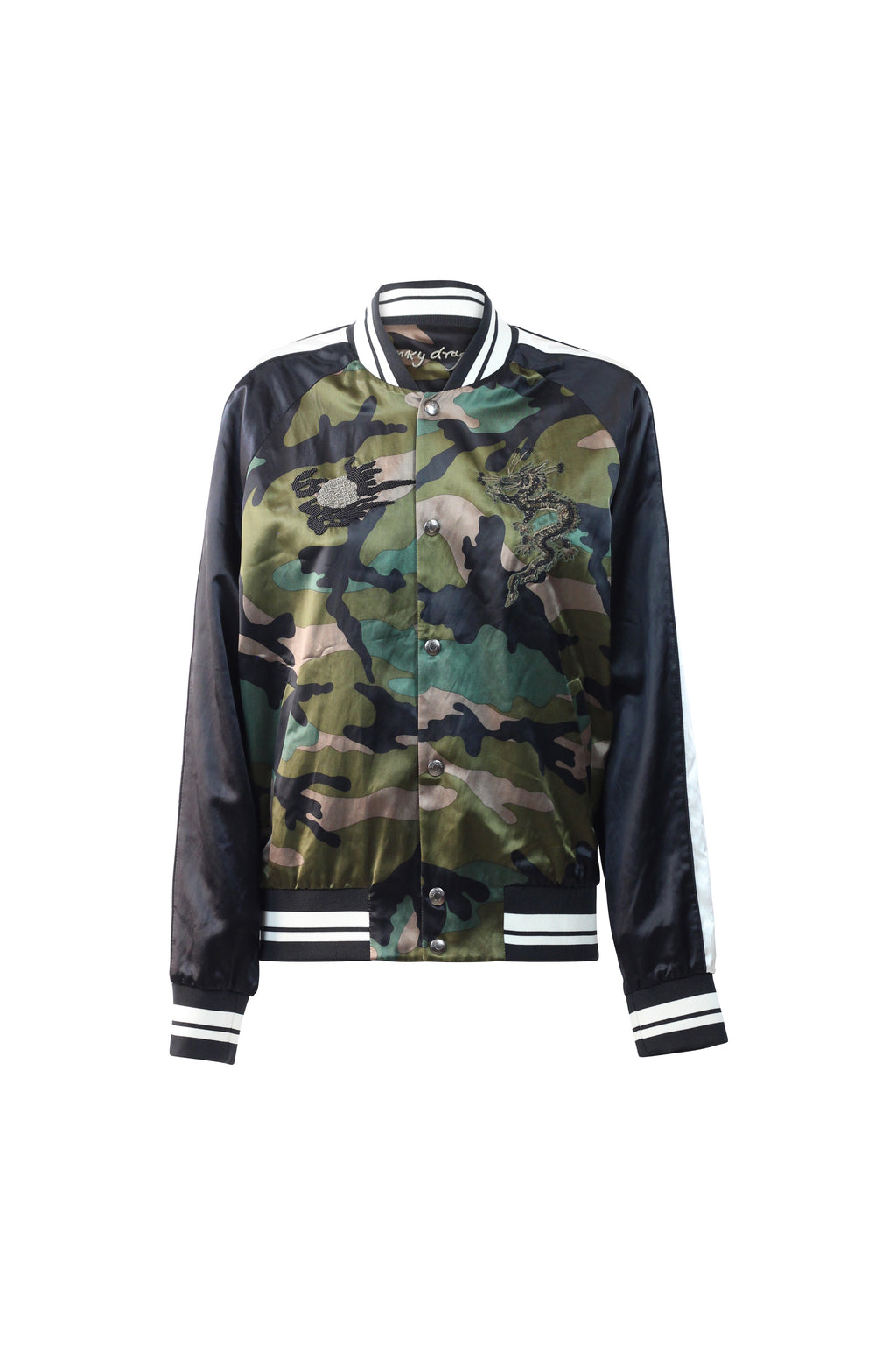 Camo Dragon Embroidery Bomber Jacket SS2016