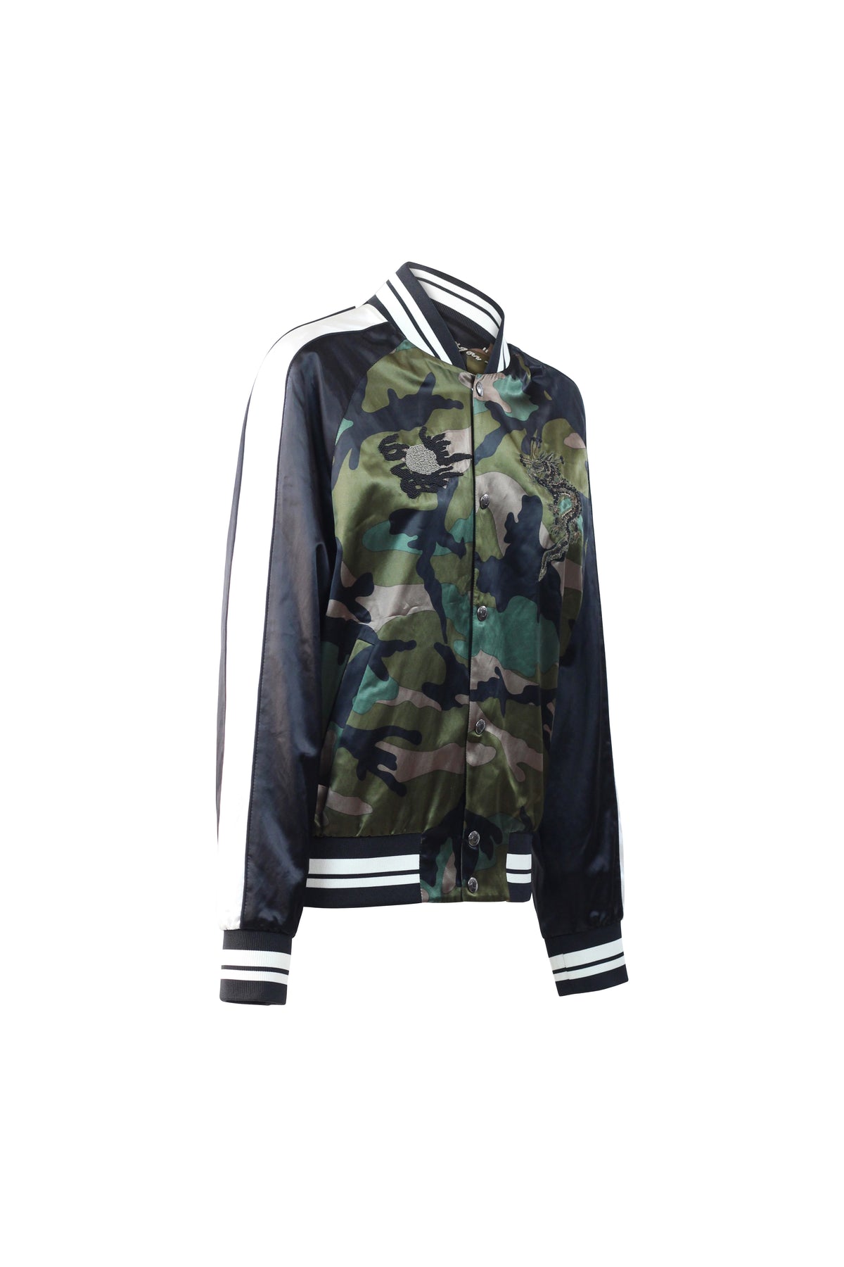 Camo Dragon Embroidery Bomber Jacket SS2016