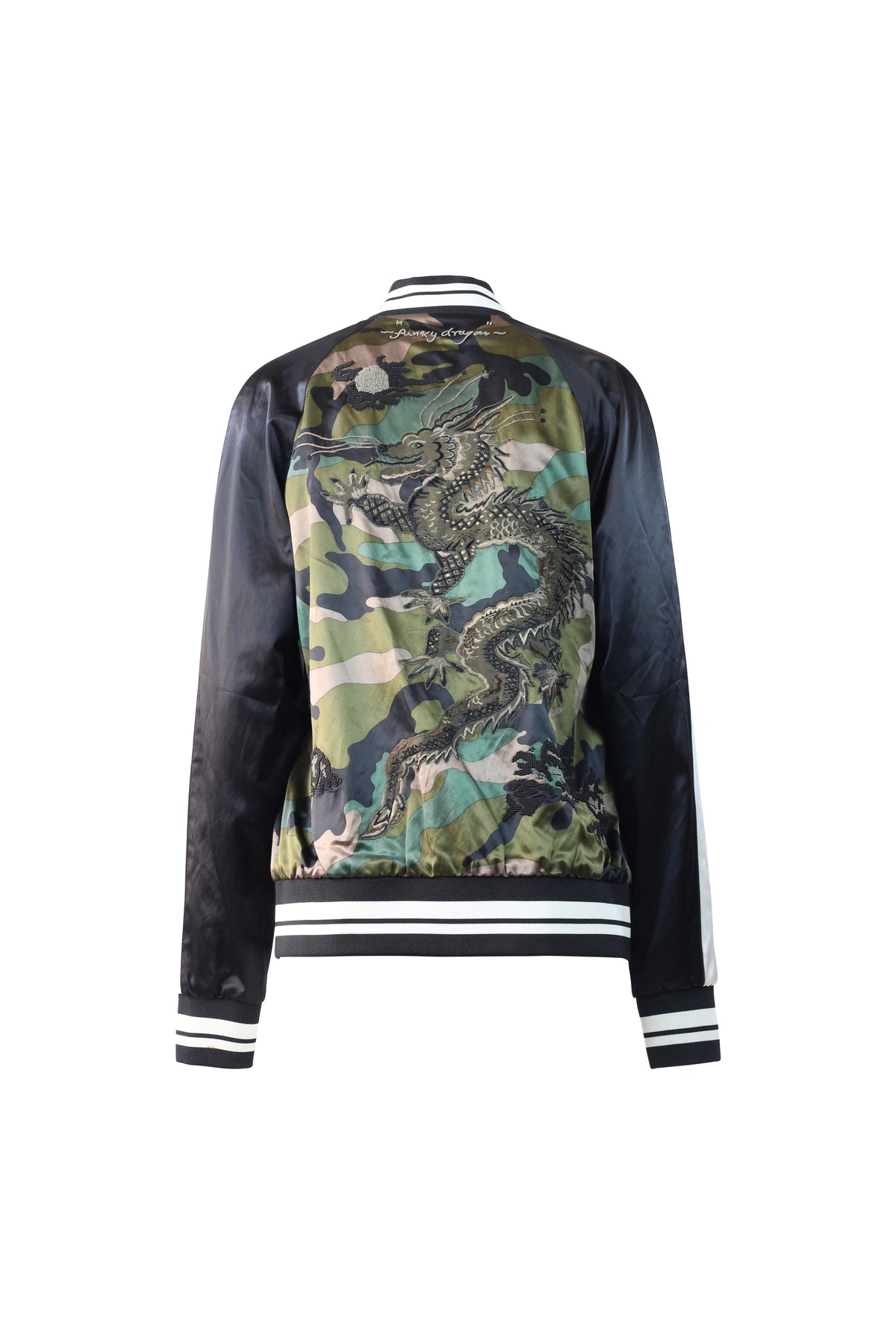 Camo Dragon Embroidery Bomber Jacket SS2016