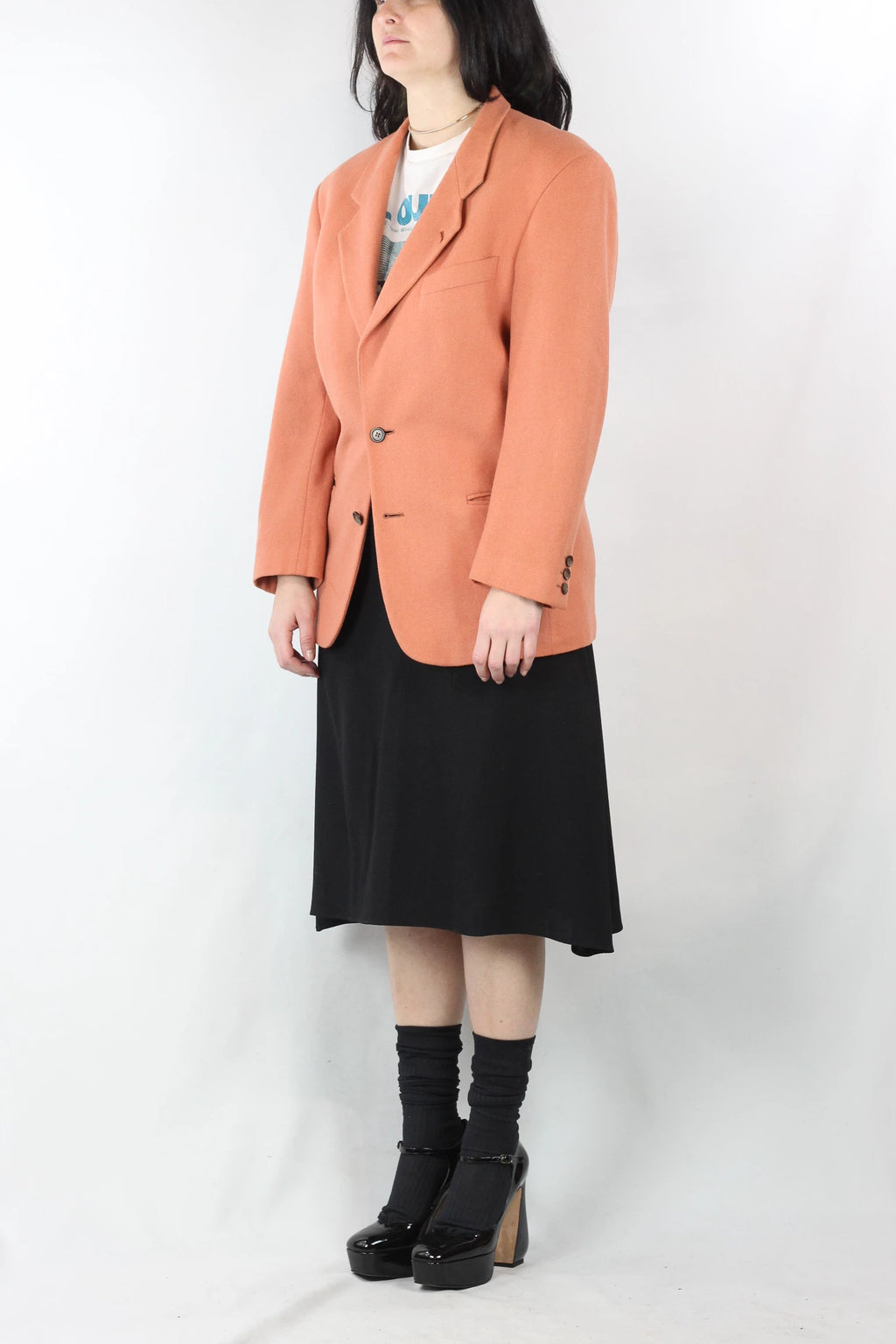 Apricot Orange Oversized Blazer