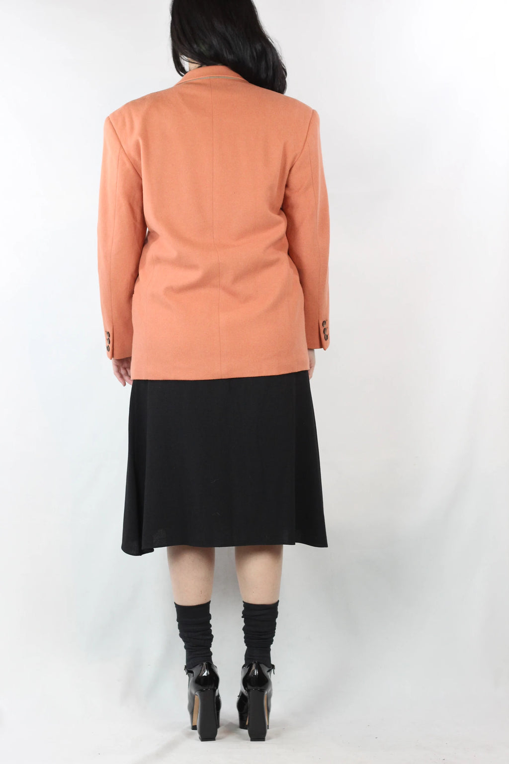 Apricot Orange Oversized Blazer