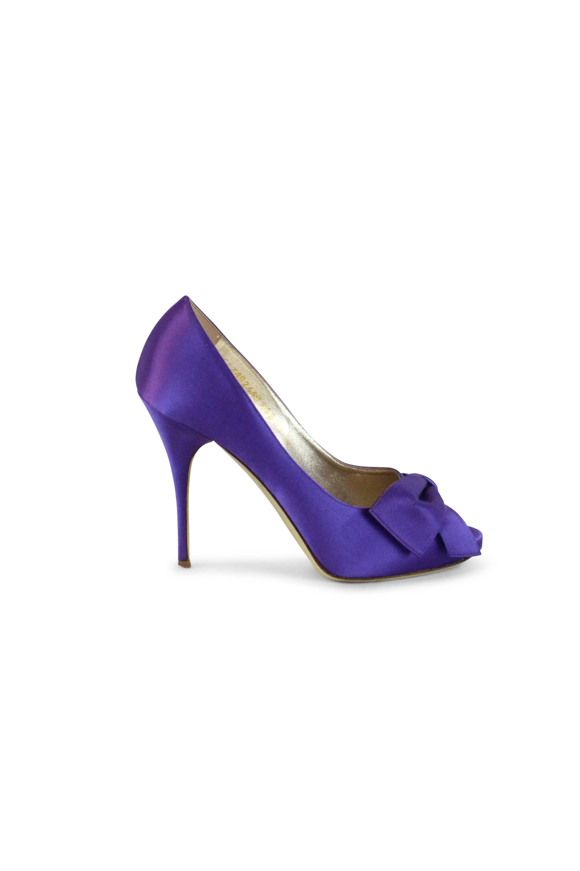 Vintage purple open toe pumps