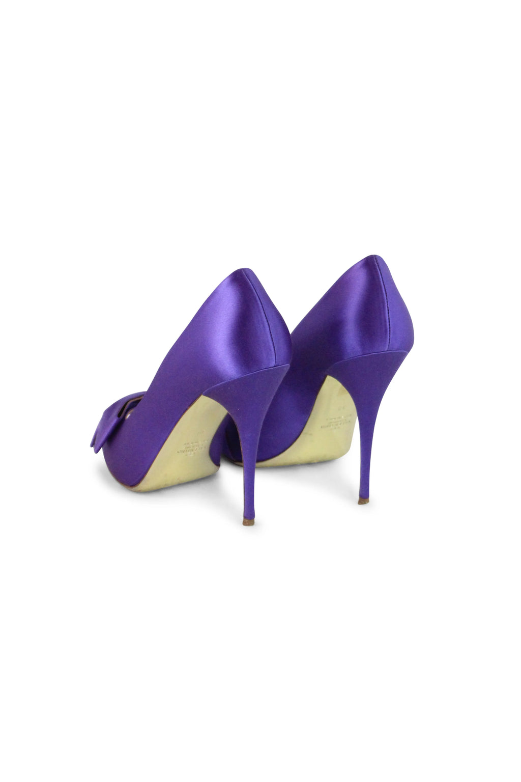 Vintage purple open toe pumps