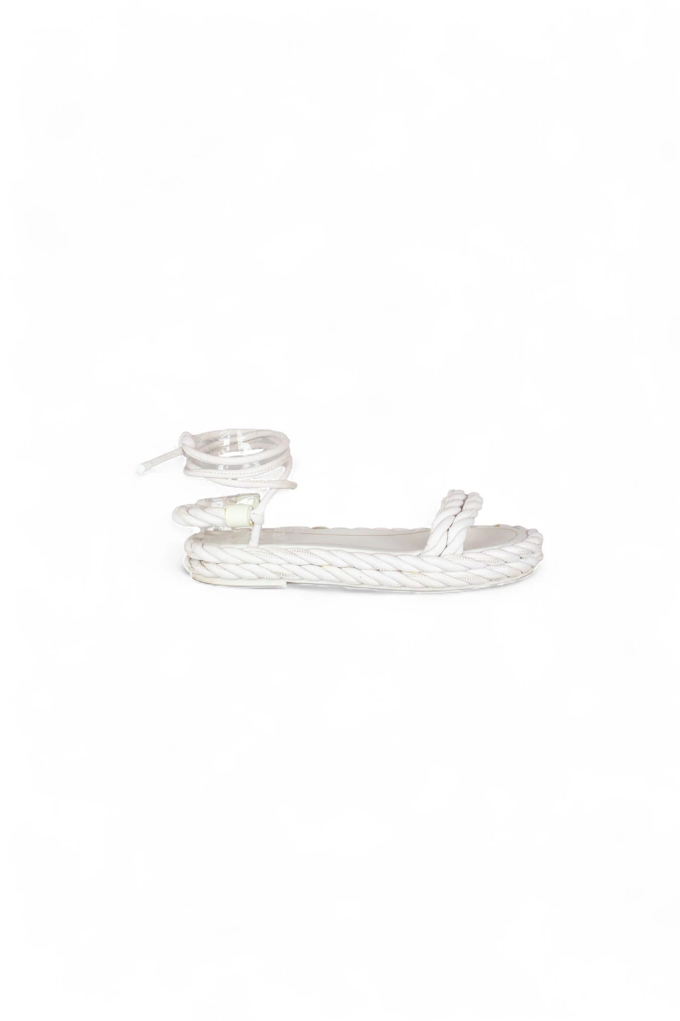 White Leather Rope Sandals SS2020