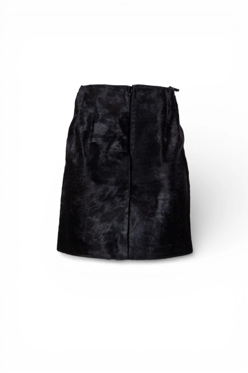 Calf Hair Trapeze Mini Skirt