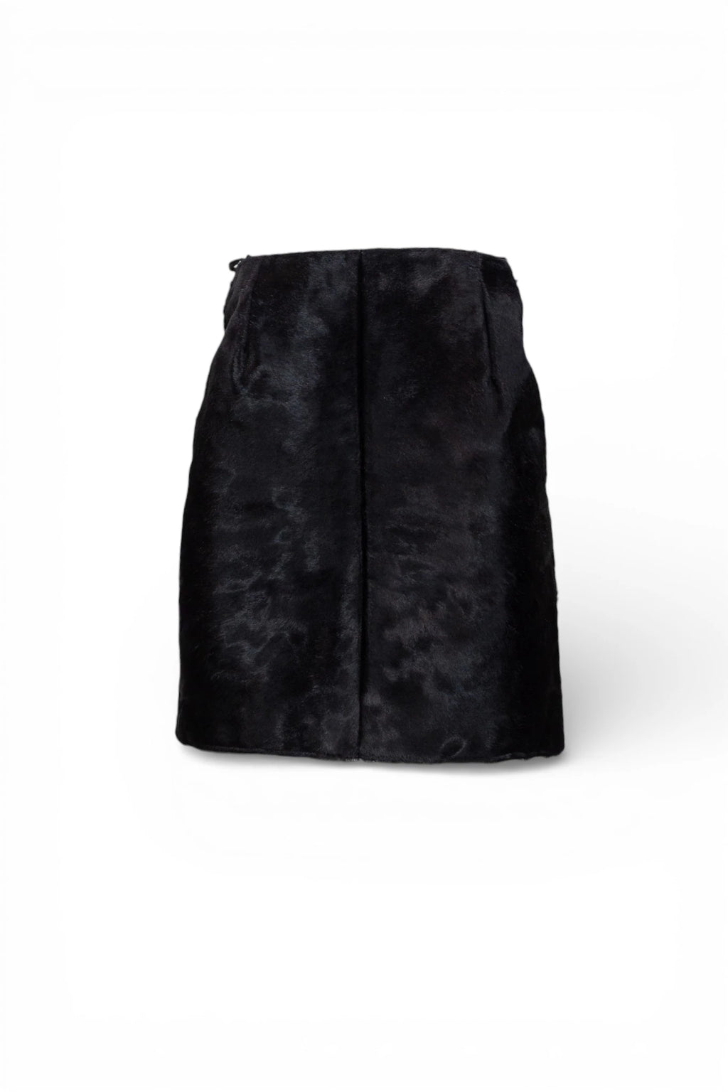 Calf Hair Trapeze Mini Skirt