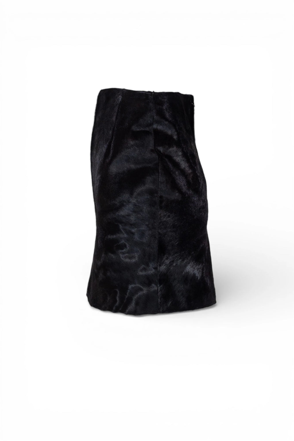 Calf Hair Trapeze Mini Skirt