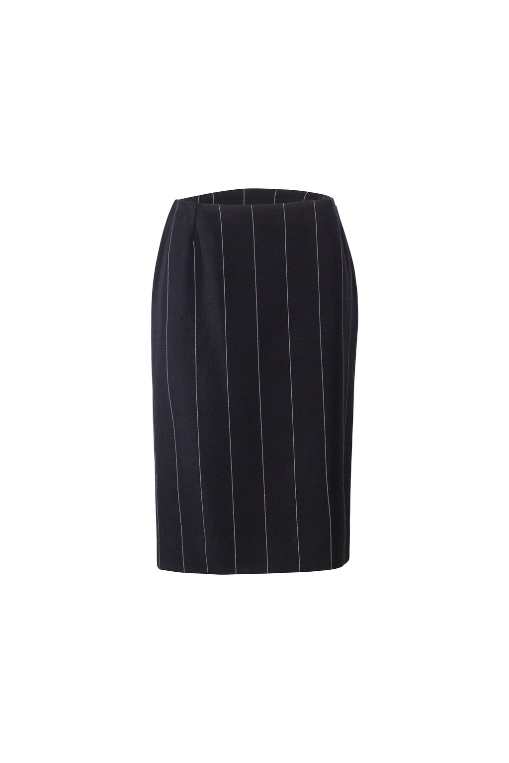 Pinstripe Wool Tailleur Skirt Suit Set FW1998