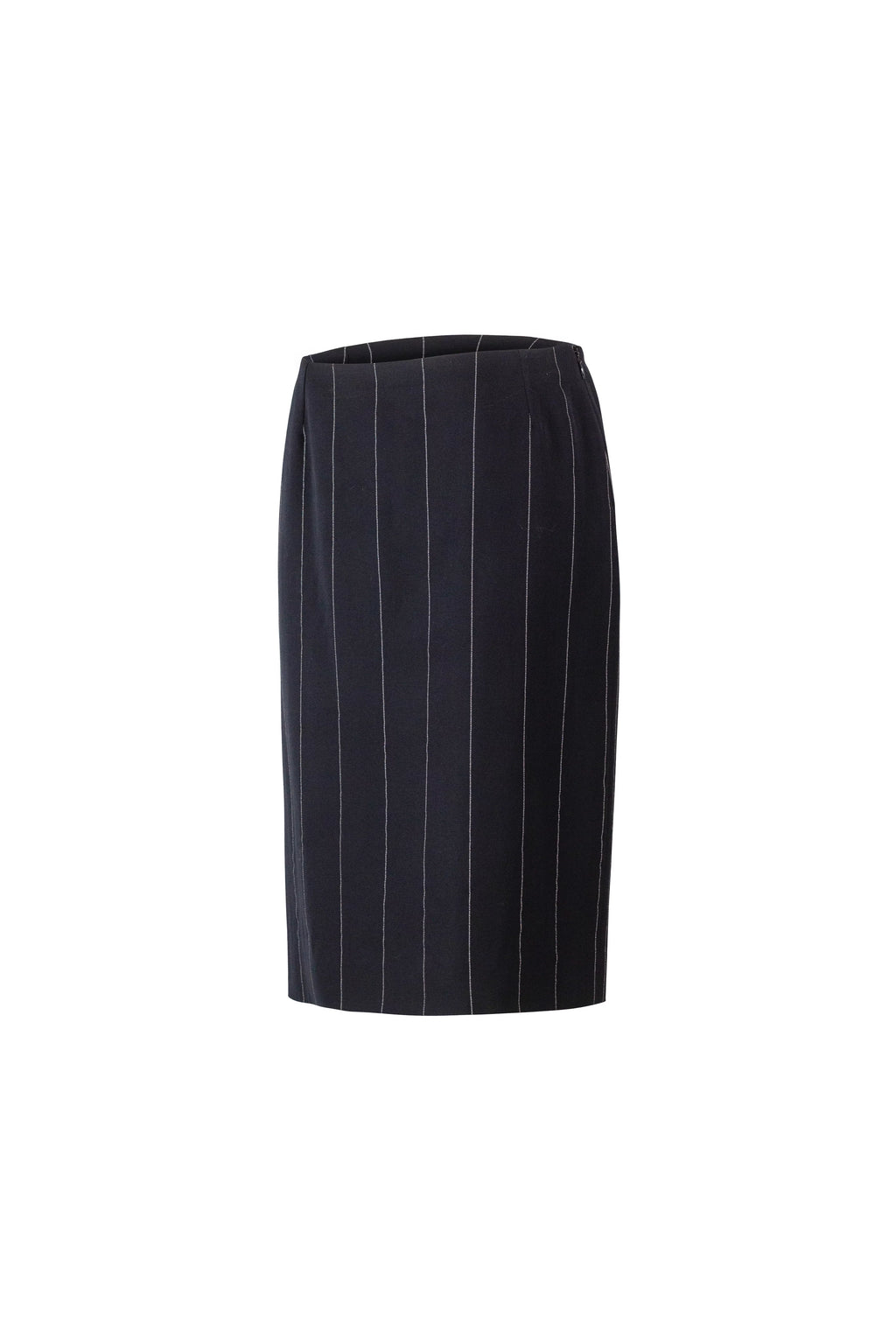 Pinstripe Wool Tailleur Skirt Suit Set FW1998