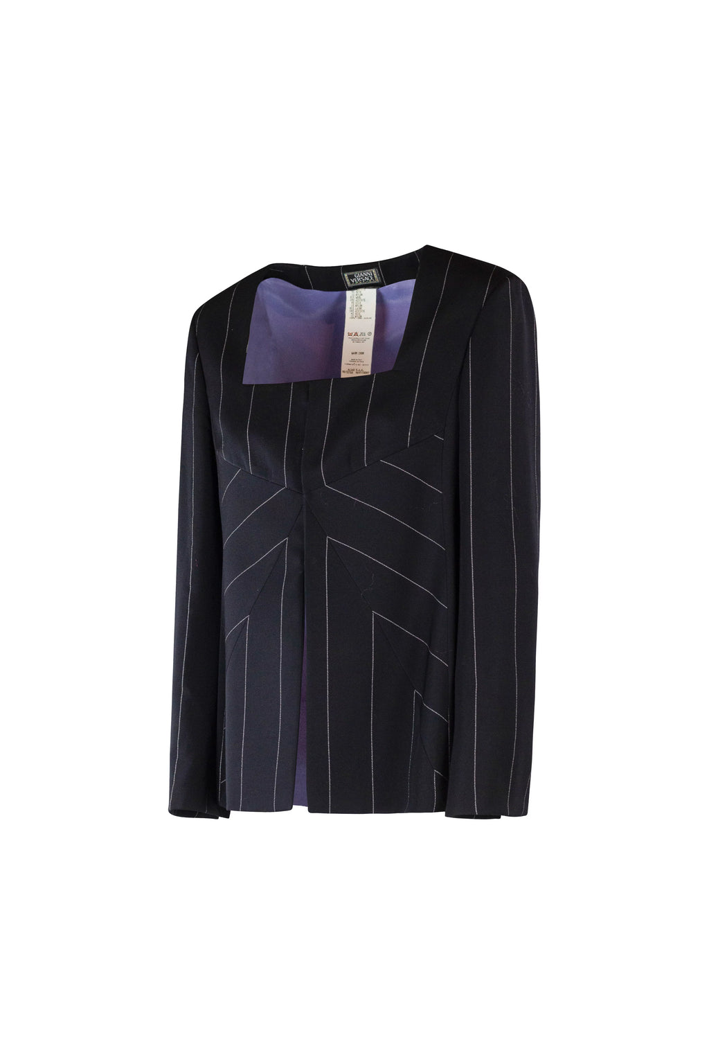 Pinstripe Wool Tailleur Skirt Suit Set FW1998