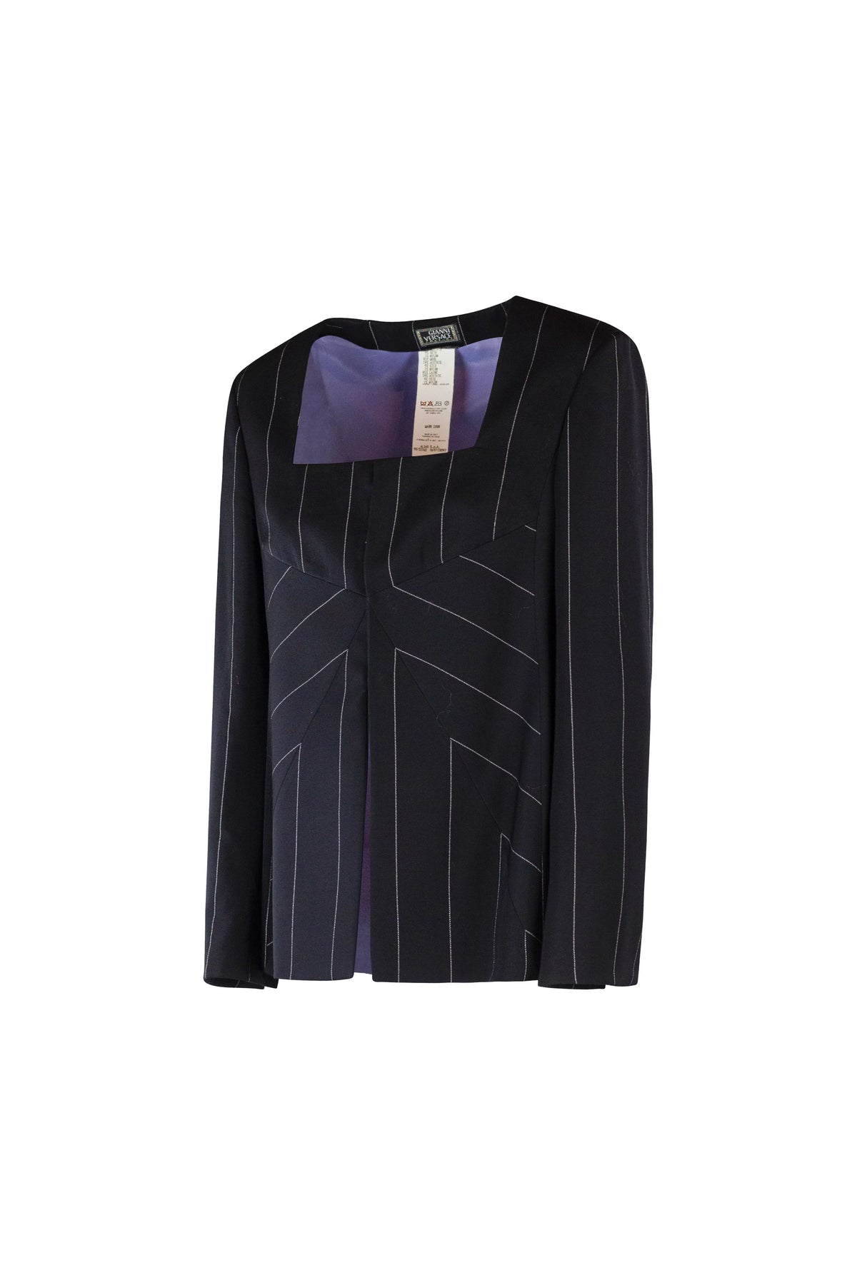 Pinstripe Wool Tailleur Skirt Suit Set FW1998
