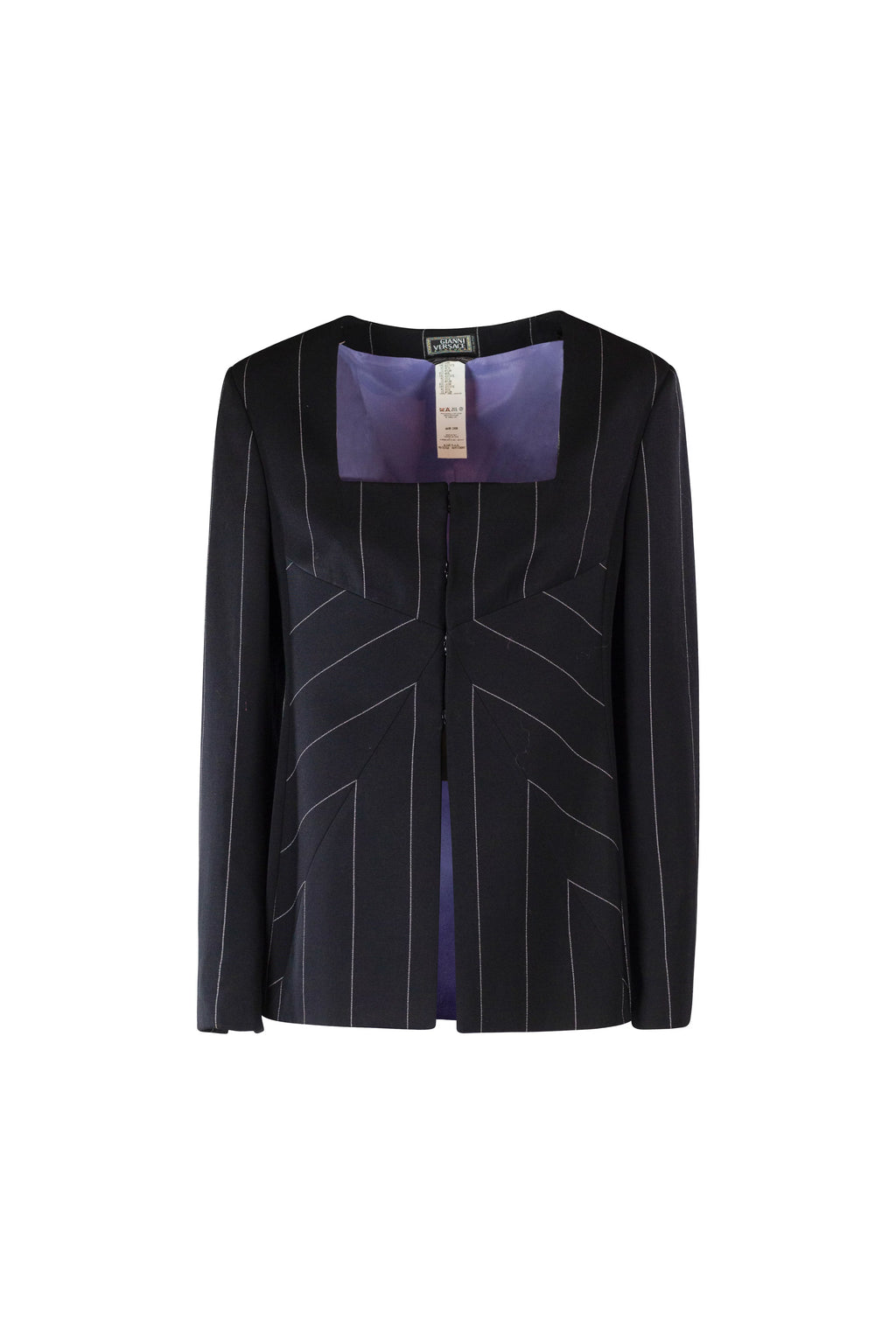 Pinstripe Wool Tailleur Skirt Suit Set FW1998