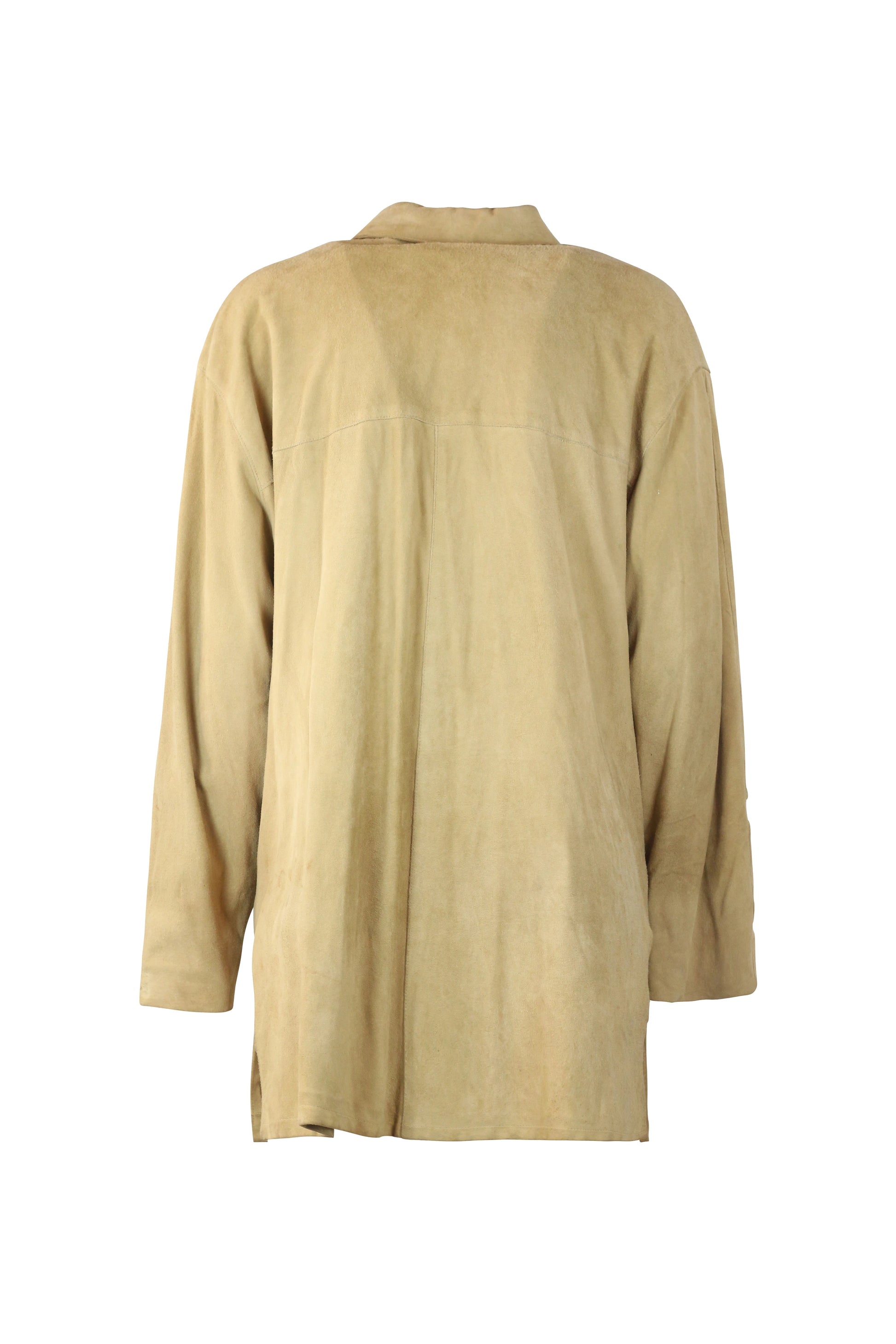 Suede Jacket with Front Zipper