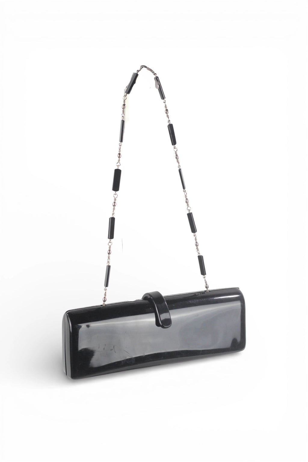 Black Bakelite Rectangular Clutch
