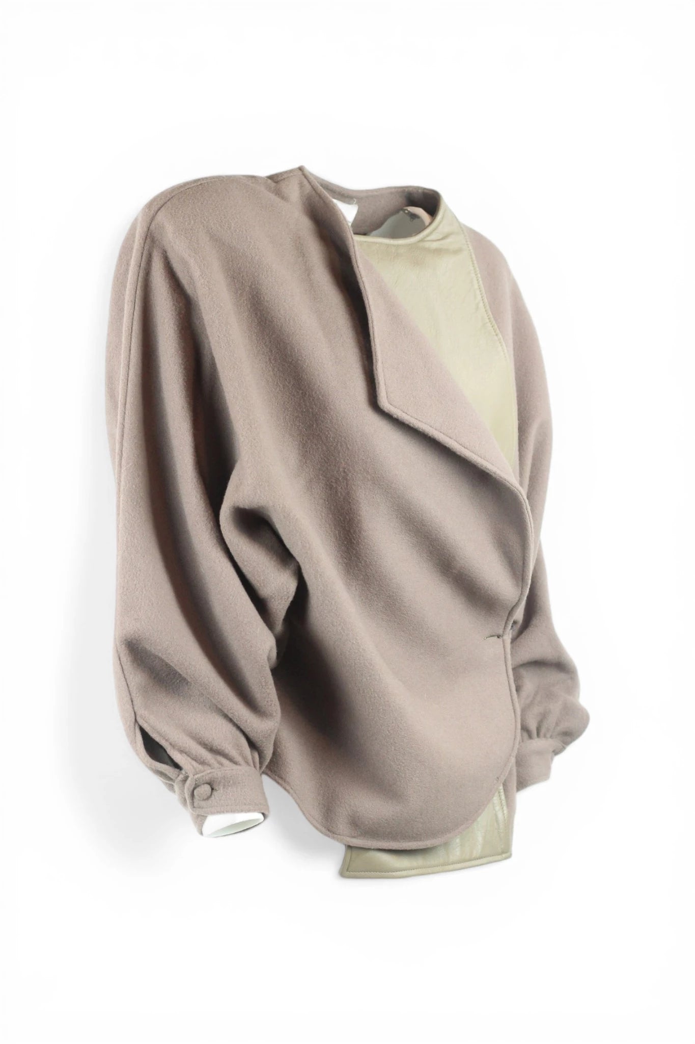 Taupe Beige Asymmetric Jacket