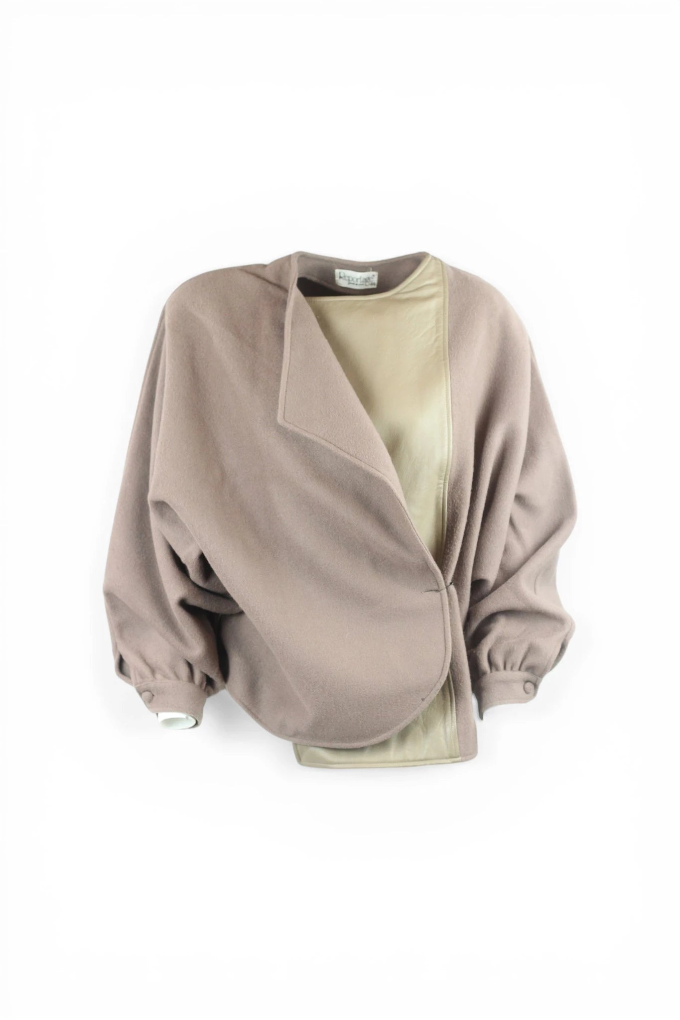 Taupe Beige Asymmetric Jacket